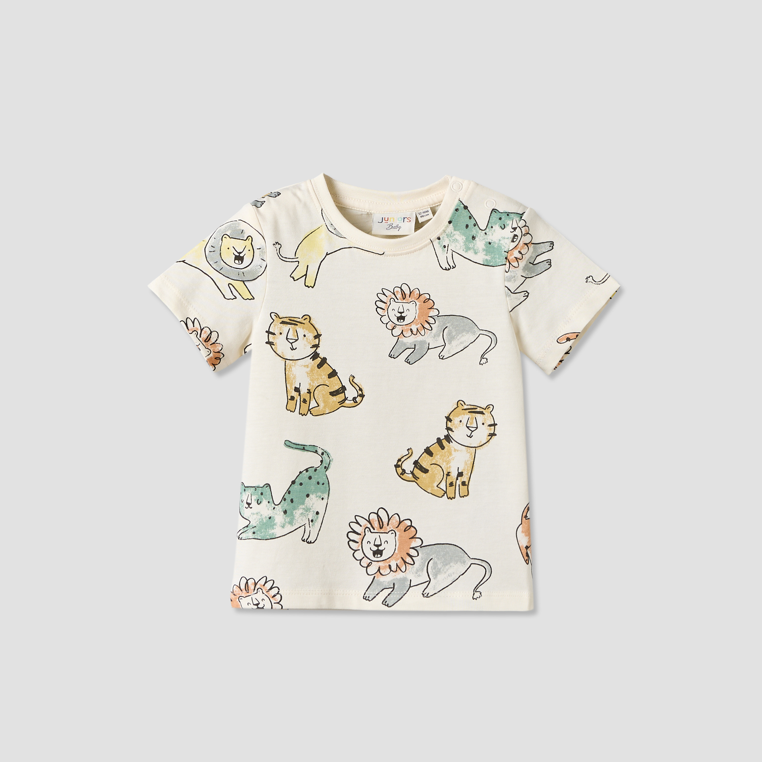 Juniors Crew Neck Short Sleeves T-shirt with Safari Print-baby-boys-clothing-tshirtsandpolos-image-1