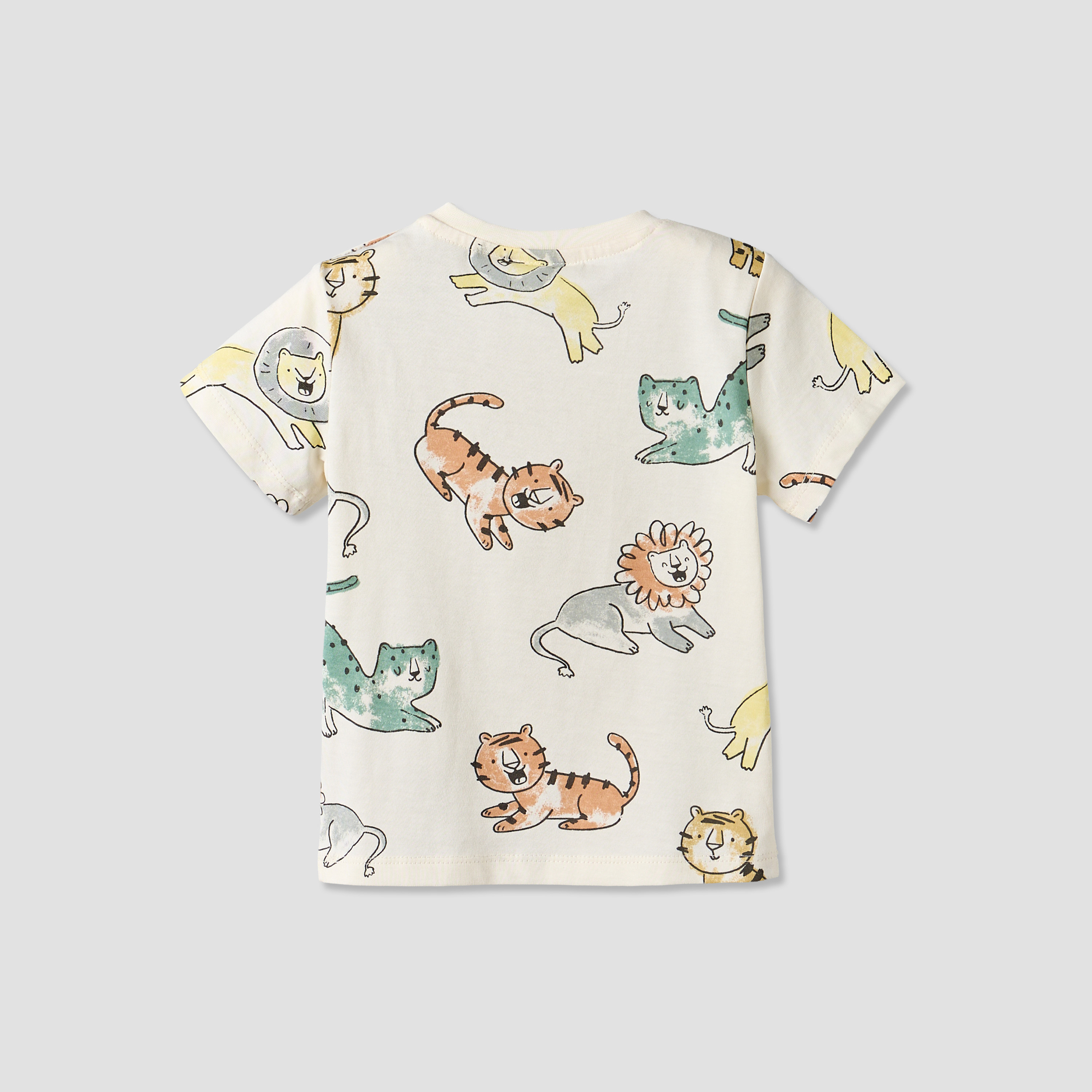 Juniors Crew Neck Short Sleeves T-shirt with Safari Print-baby-boys-clothing-tshirtsandpolos-image-2