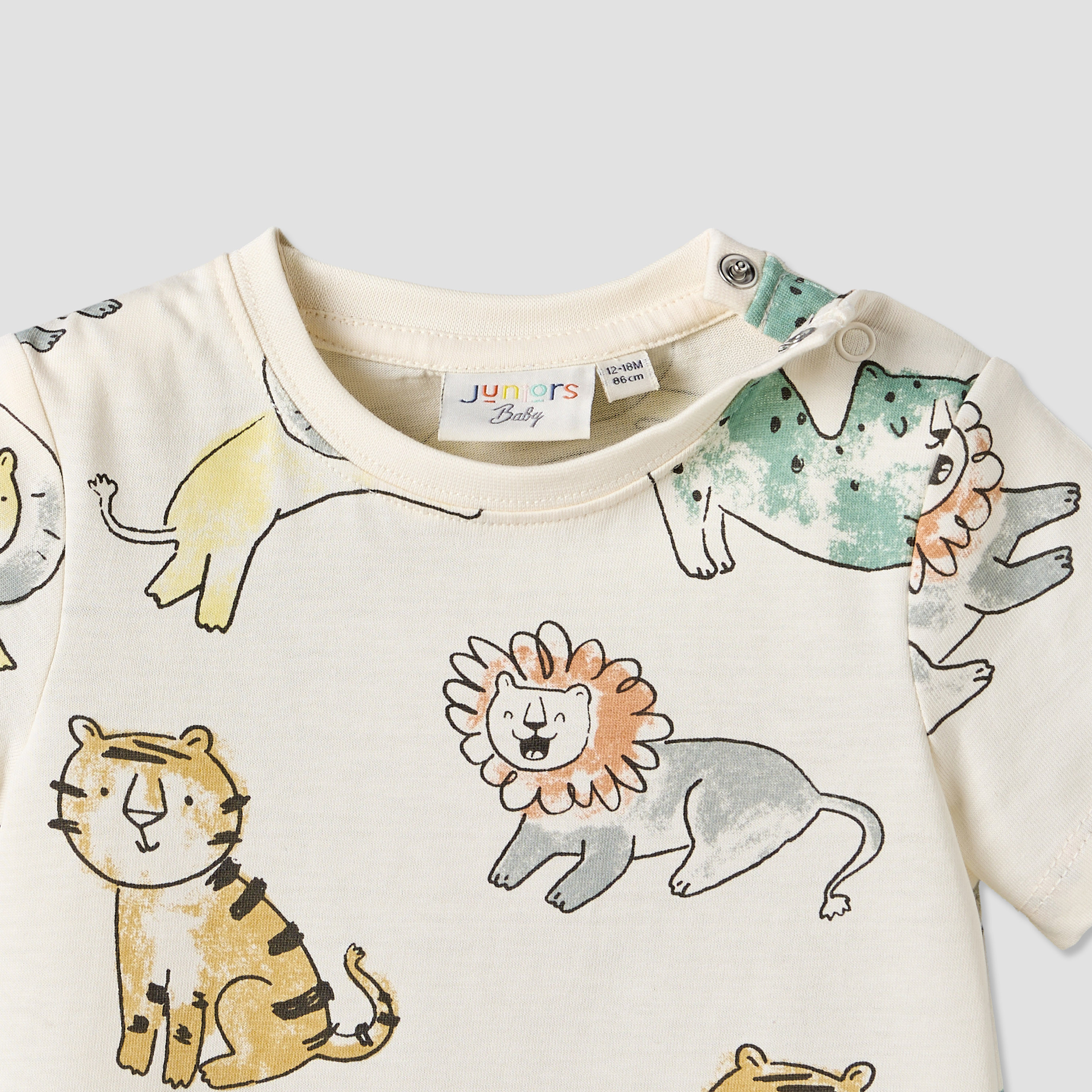 Juniors Crew Neck Short Sleeves T-shirt with Safari Print-baby-boys-clothing-tshirtsandpolos-image-3