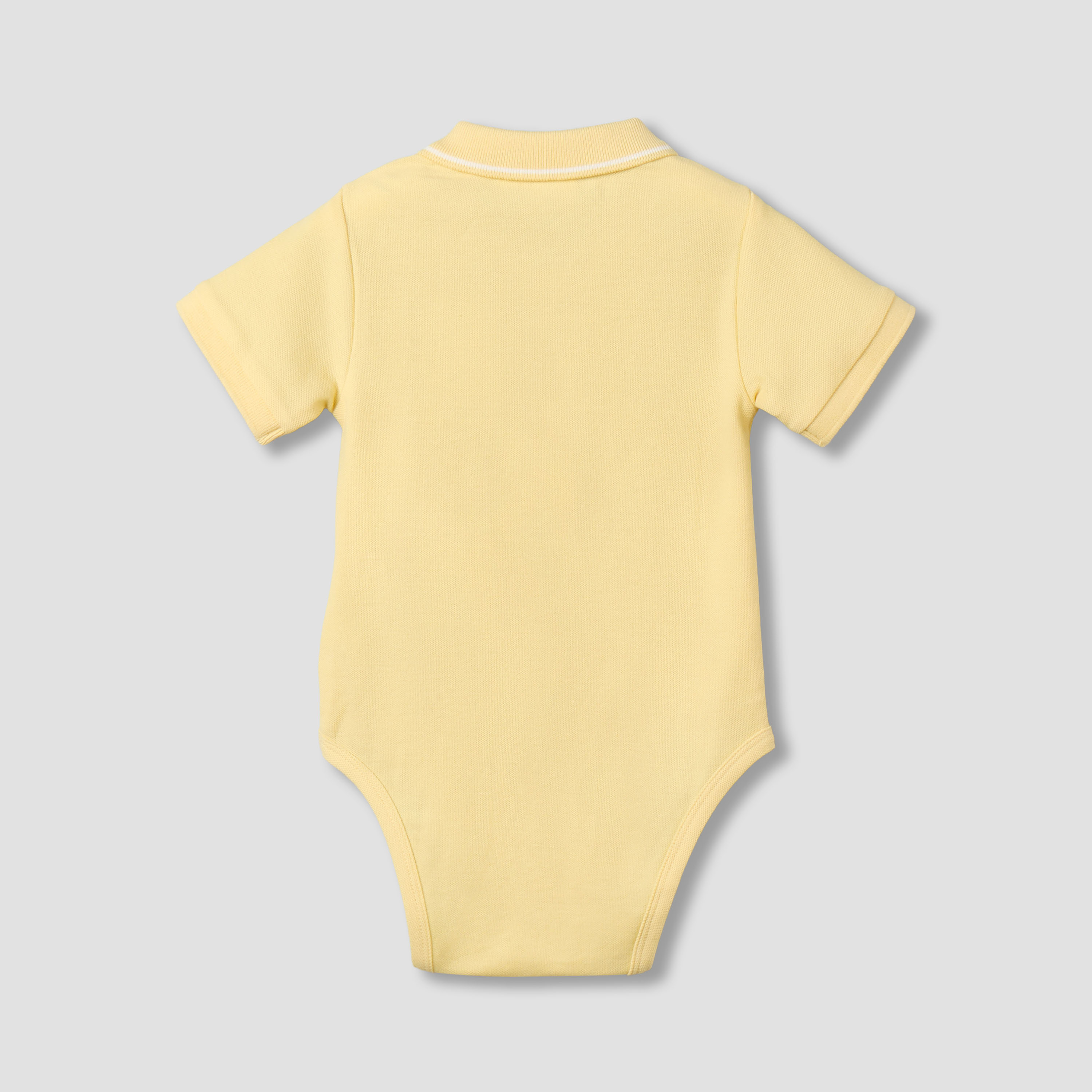 Juniors Short Sleeve Polo Bodysuit with Texture-baby-boys-clothing-bodysuits-image-3
