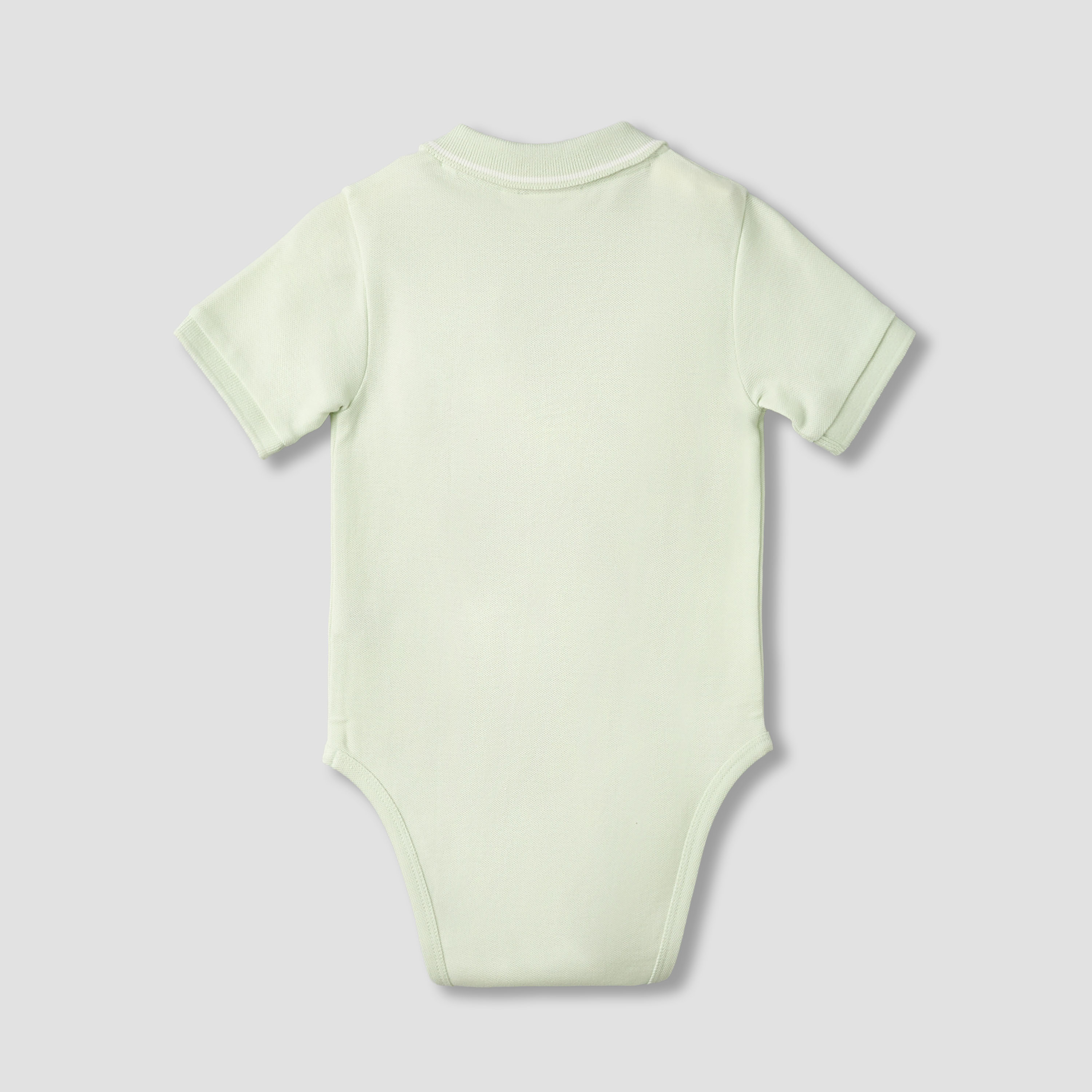 Juniors Short Sleeve Polo Bodysuit with Texture-baby-boys-clothing-bodysuits-image-3
