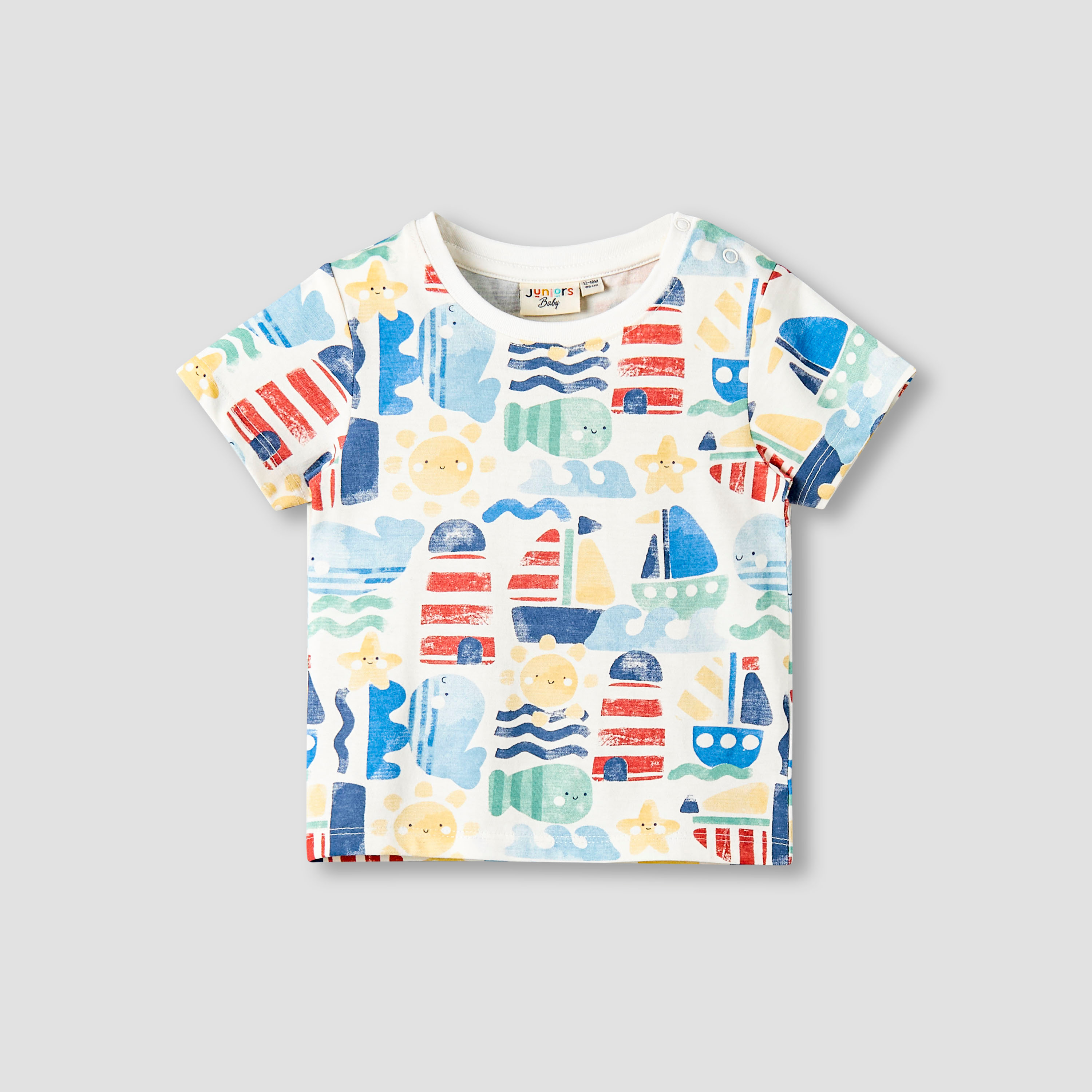 Pack of 3 Juniors Crew Neck Short Sleeves T-shirt with Print-baby-boys-clothing-tshirtsandpolos-image-3