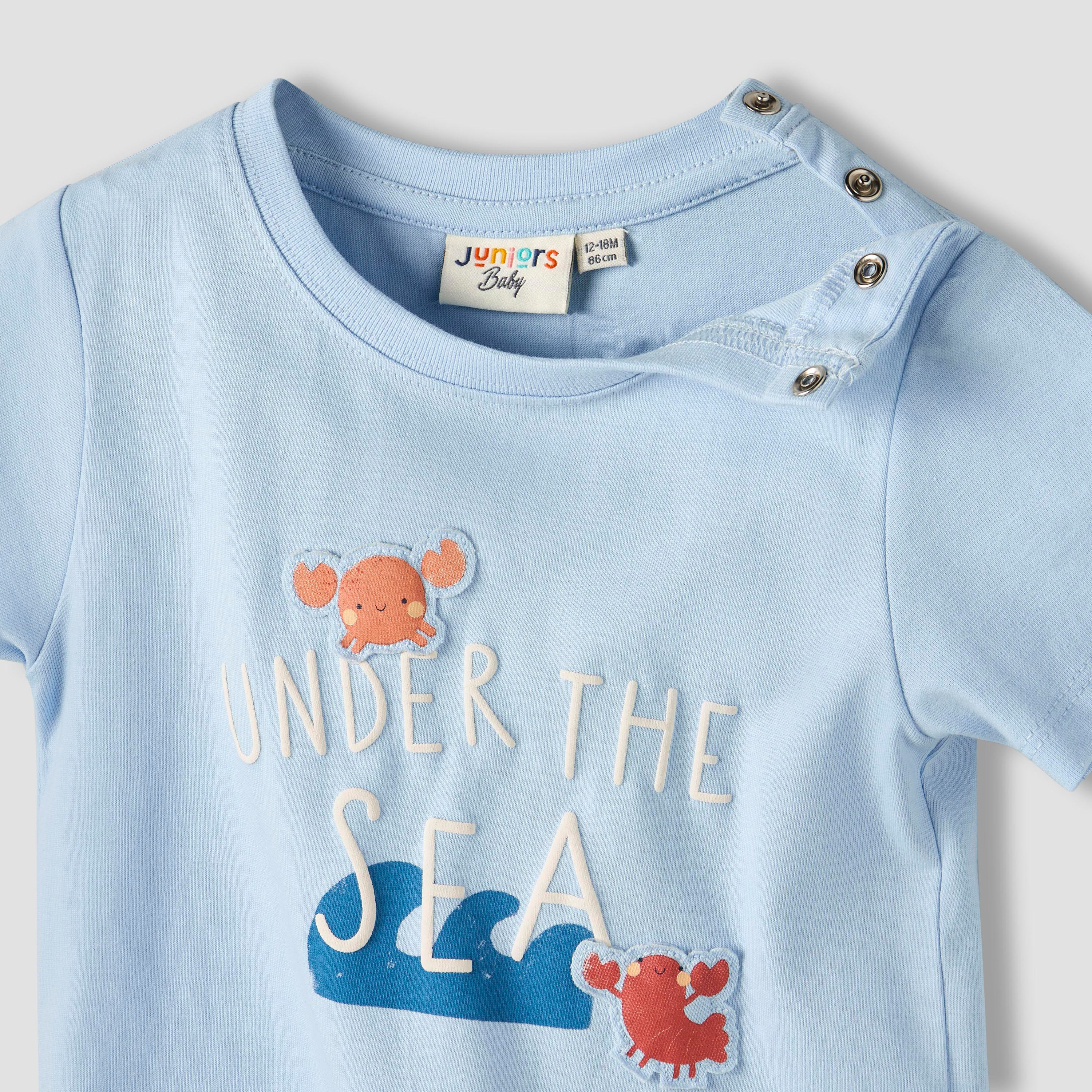 Pack of 3 Juniors Crew Neck Short Sleeves T-shirt with Print-baby-boys-clothing-tshirtsandpolos-image-6