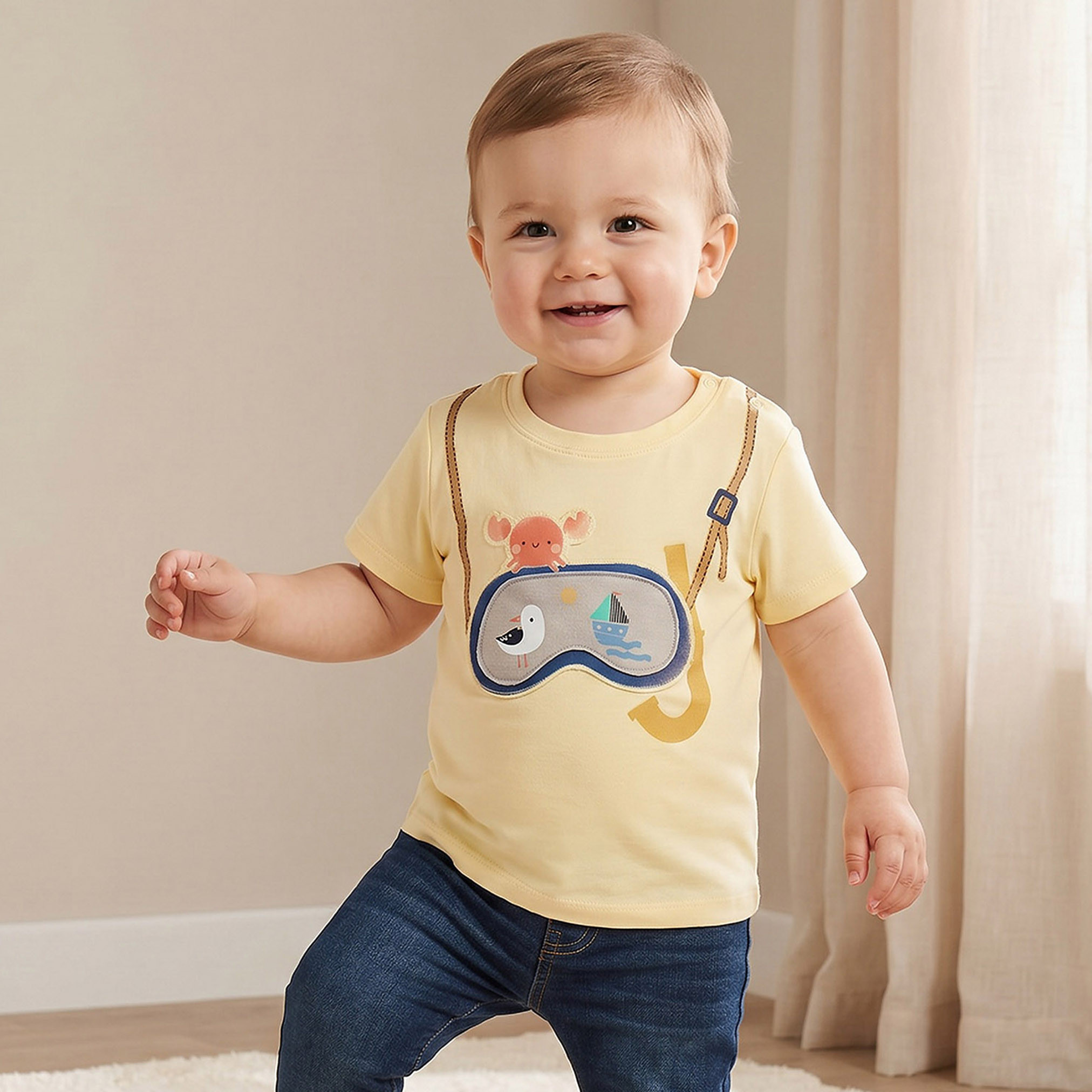 Pack of 3 Juniors Crew Neck Short Sleeves T-shirt with Print-baby-boys-clothing-tshirtsandpolos-image-2