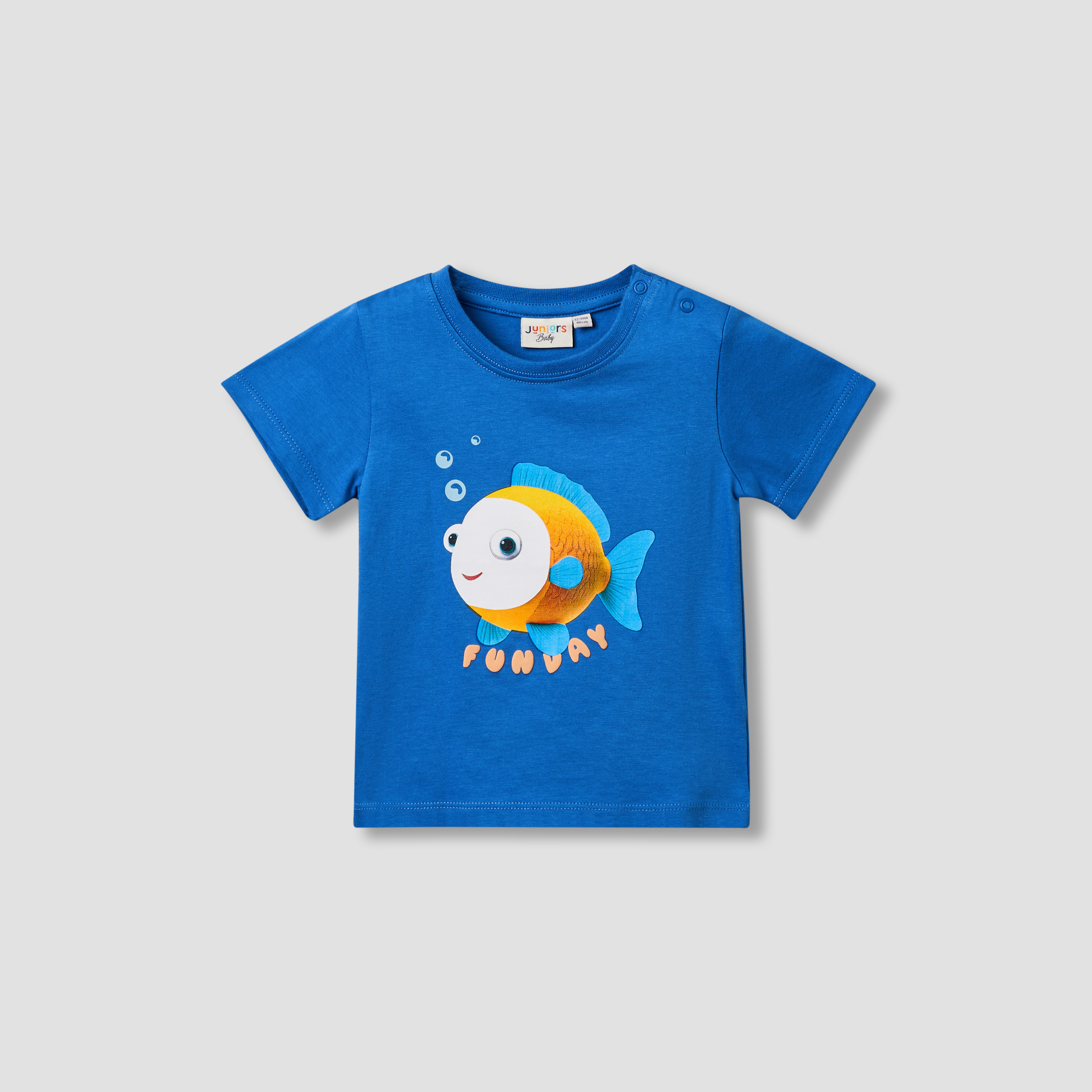 Juniors Crew Neck Short Sleeves T-shirt with Fish Print-baby-boys-clothing-tshirtsandpolos-image-2