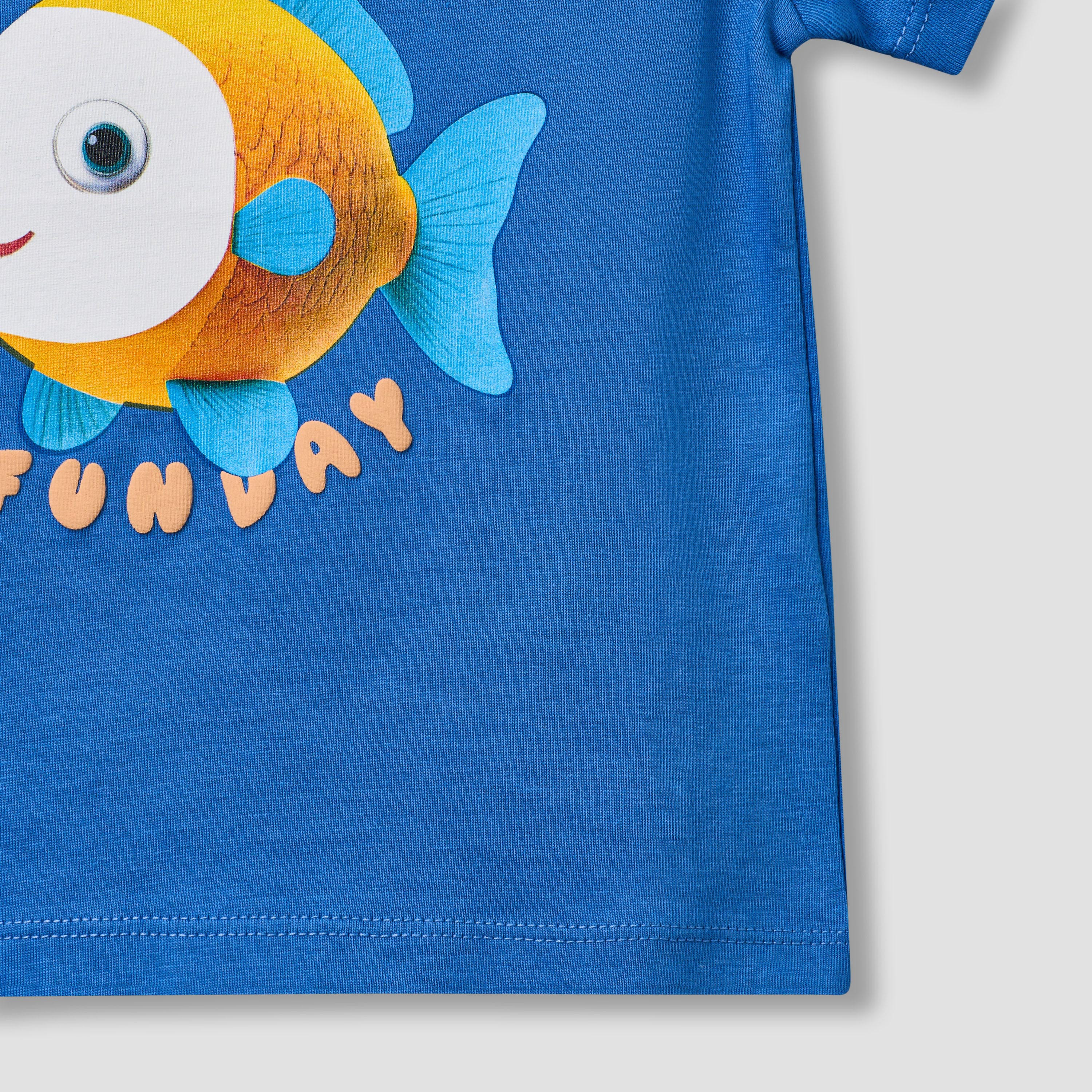 Juniors Crew Neck Short Sleeves T-shirt with Fish Print-baby-boys-clothing-tshirtsandpolos-image-5