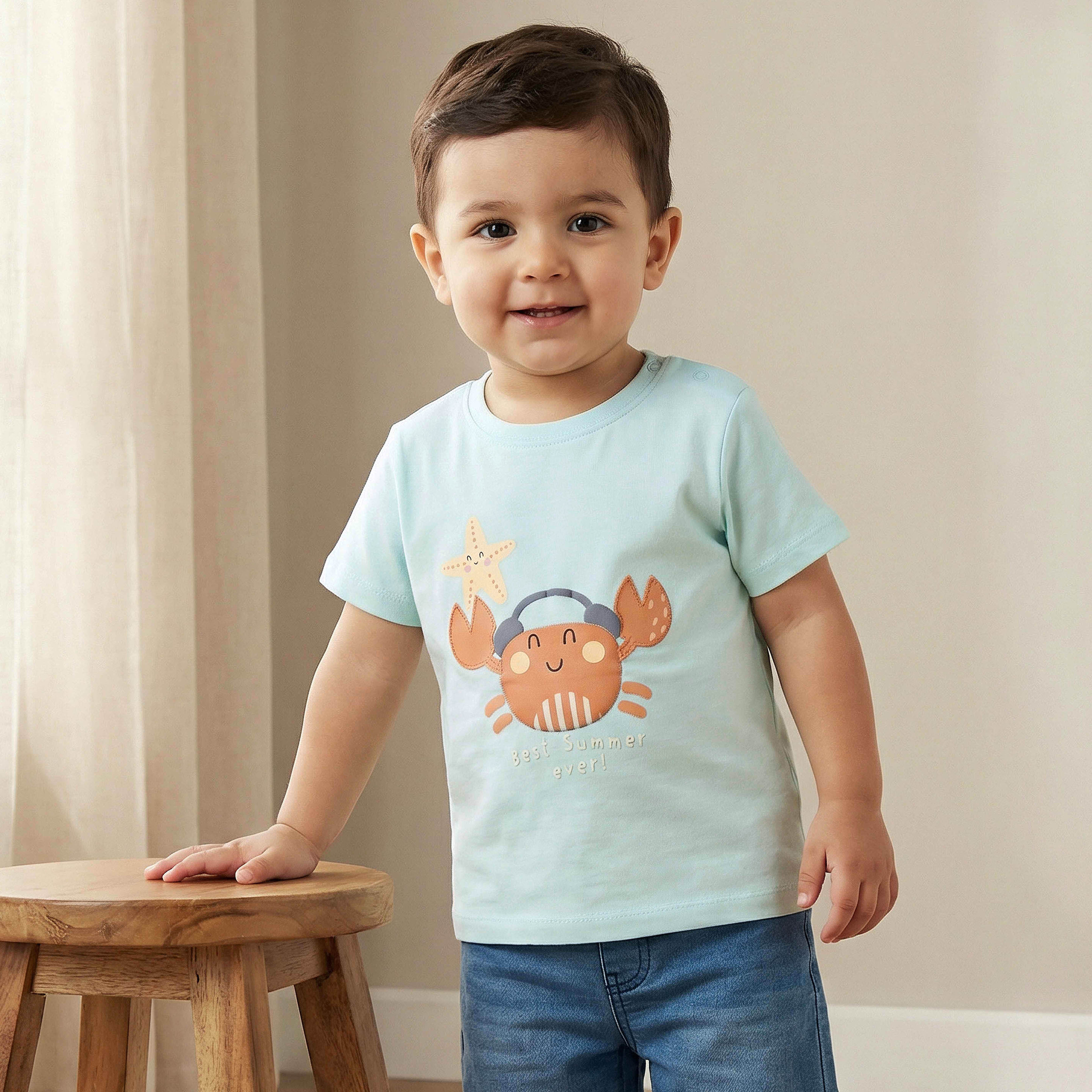 Pack of 3 Juniors Short Sleeve T-shirt with Print-baby-boys-clothing-tshirtsandpolos-image-2
