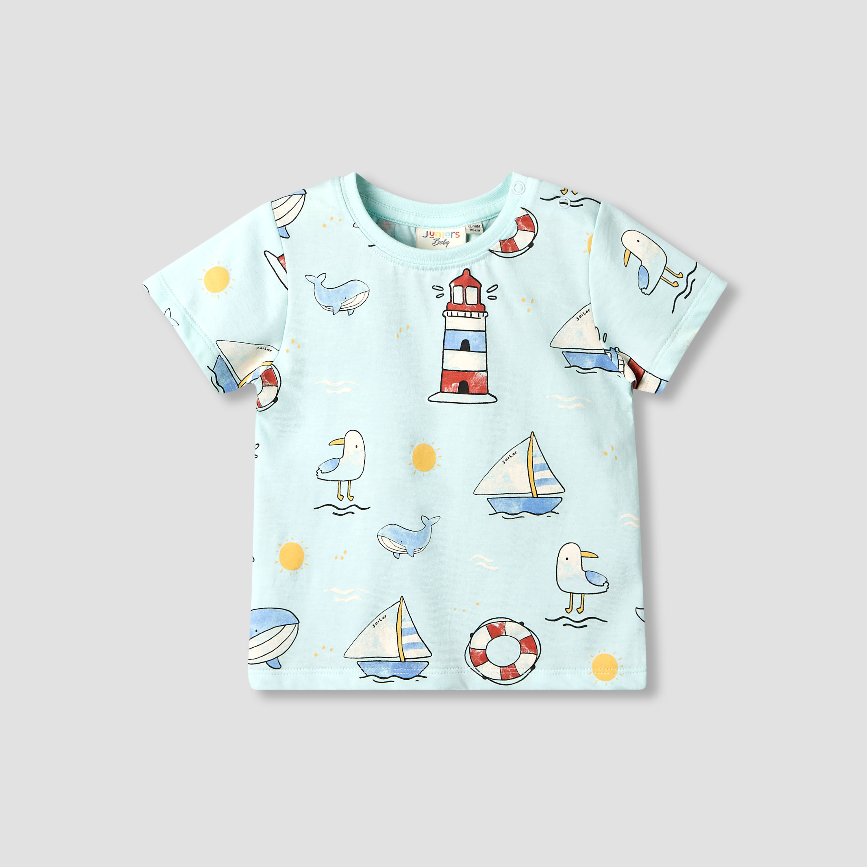 Juniors Crew Neck Short Sleeve T-shirt with Nautical Print-baby-boys-clothing-tshirtsandpolos-image-2