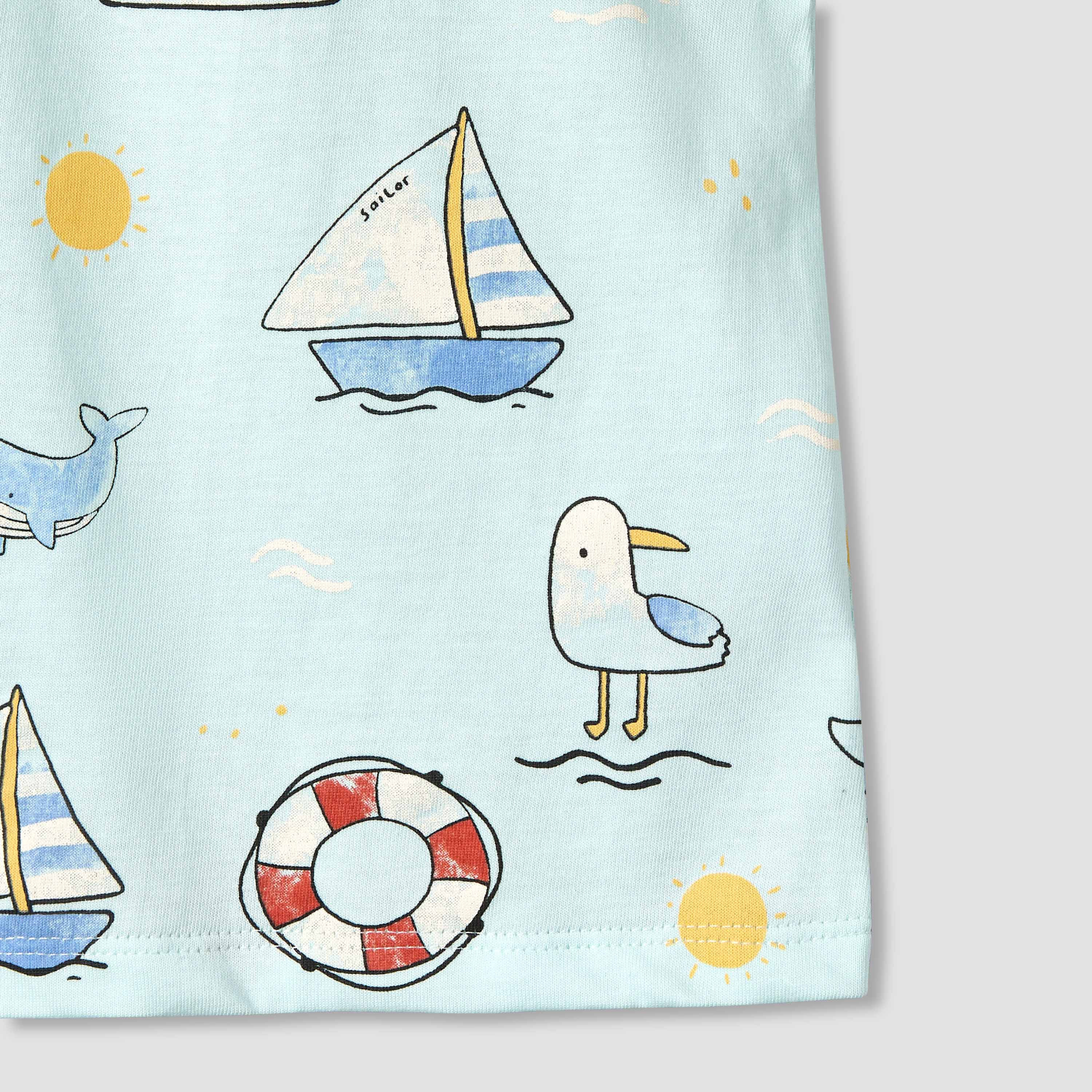 Juniors Crew Neck Short Sleeve T-shirt with Nautical Print-baby-boys-clothing-tshirtsandpolos-image-5