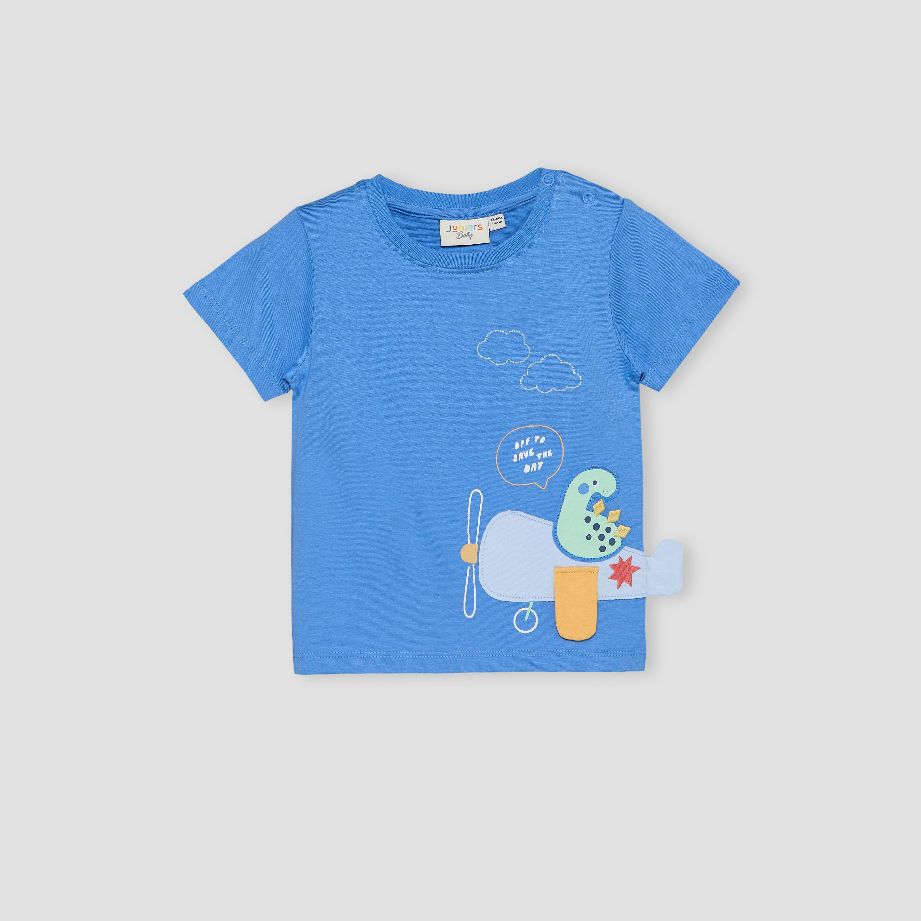 Pack of 3 Juniors Crew Neck Short Sleeves T-shirt with Applique Detail-baby-boys-clothing-tshirtsandpolos-image-5