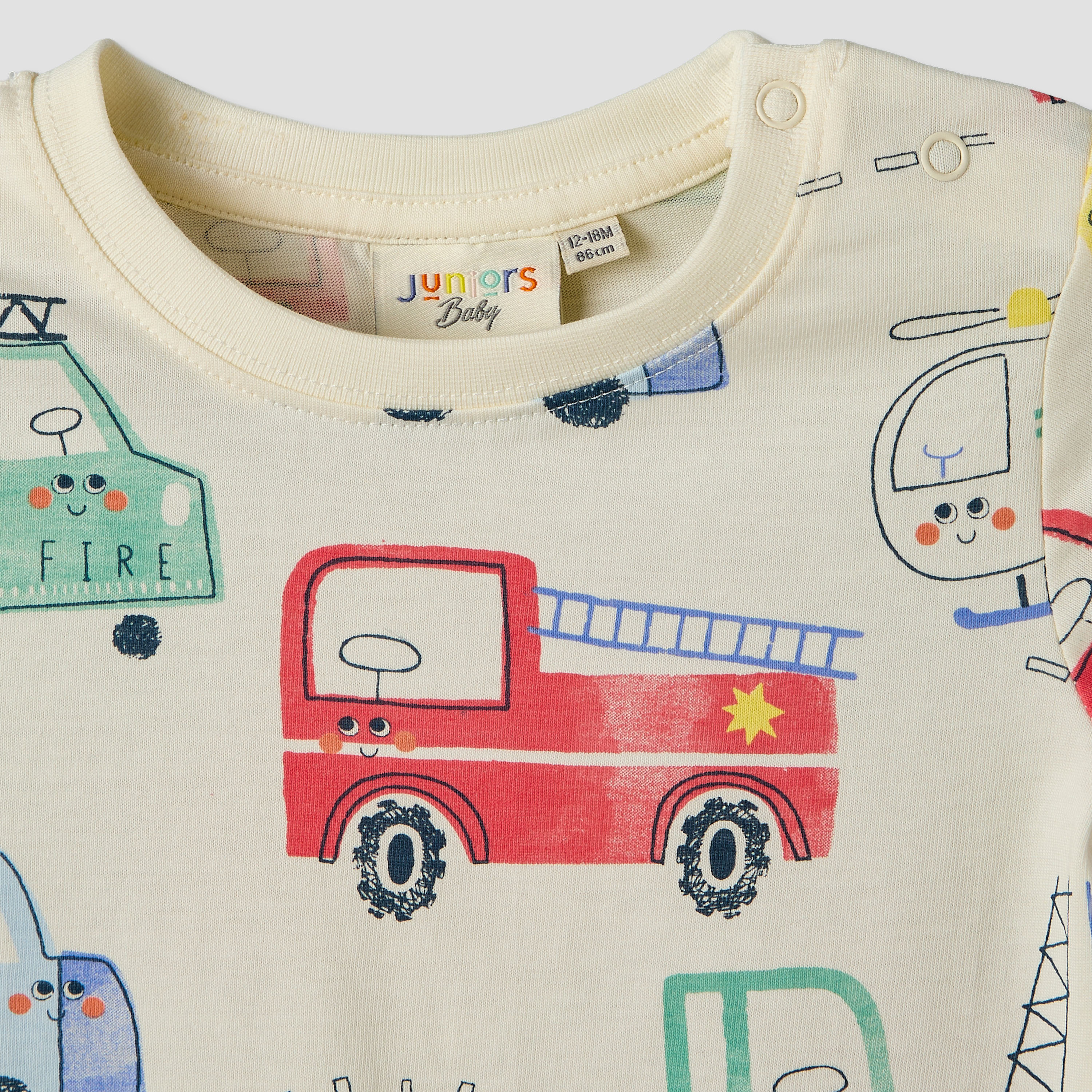 Pack of 3 Juniors Crew Neck Short Sleeves T-shirt with Vehicle Print-baby-boys-clothing-tshirtsandpolos-image-6