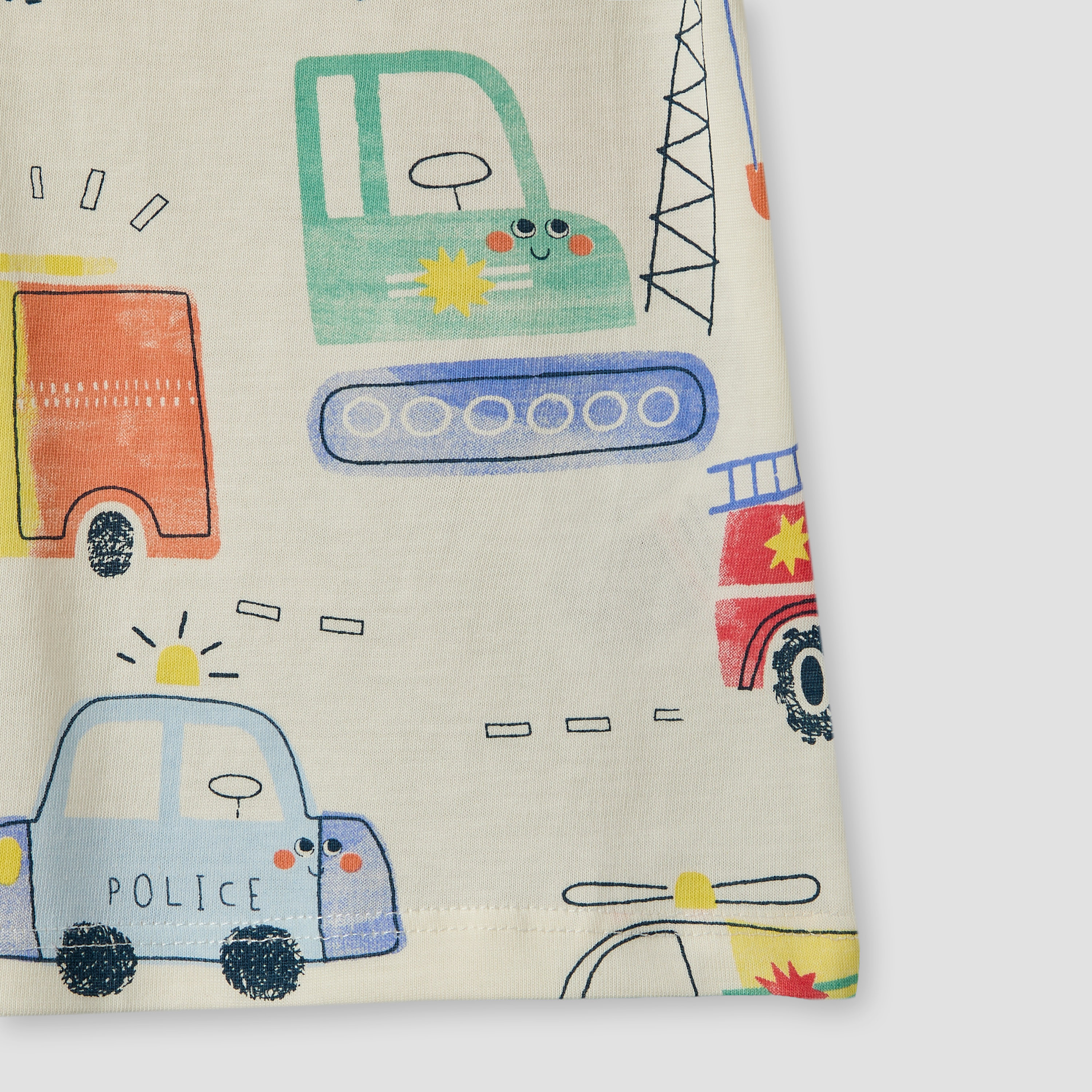 Pack of 3 Juniors Crew Neck Short Sleeves T-shirt with Vehicle Print-baby-boys-clothing-tshirtsandpolos-image-7