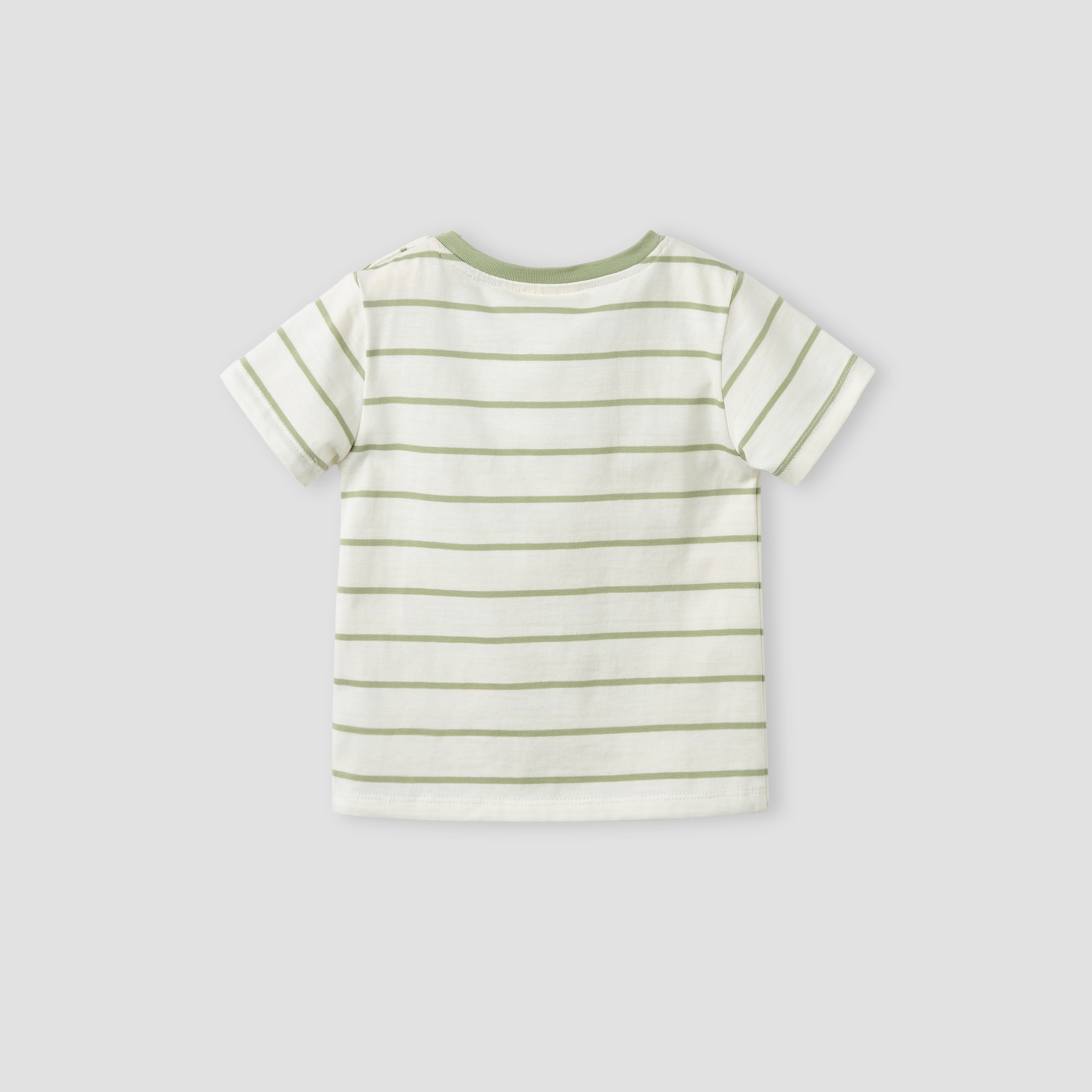 تيشيرت مخطط بياقة ضيقة وأكمام قصيرة من جونيورز-baby-boys-clothing-tshirtsandpolos-image-3
