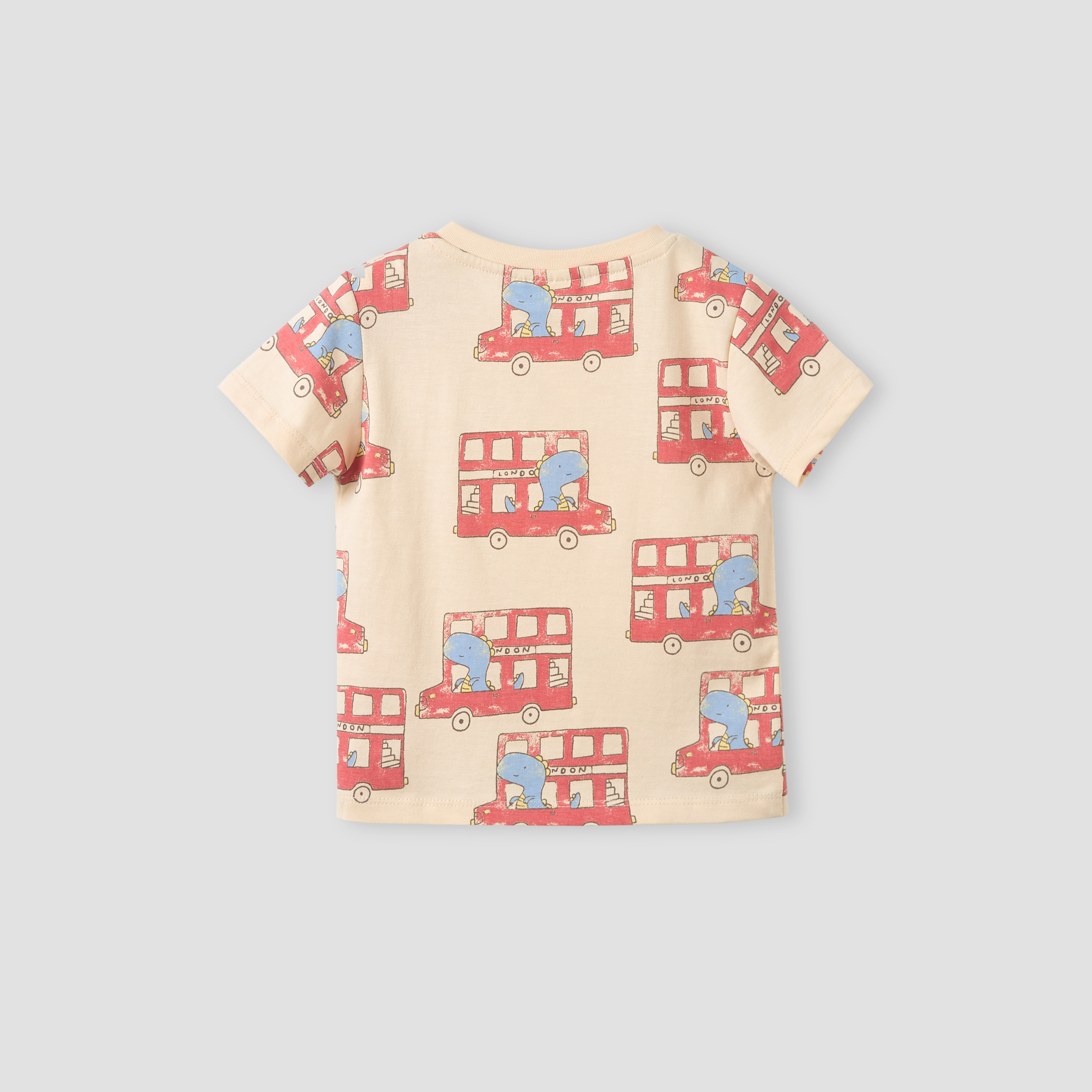 Juniors Crew Neck Short Sleeves T-shirt with Dinosaur Bus Print-baby-boys-clothing-tshirtsandpolos-image-3