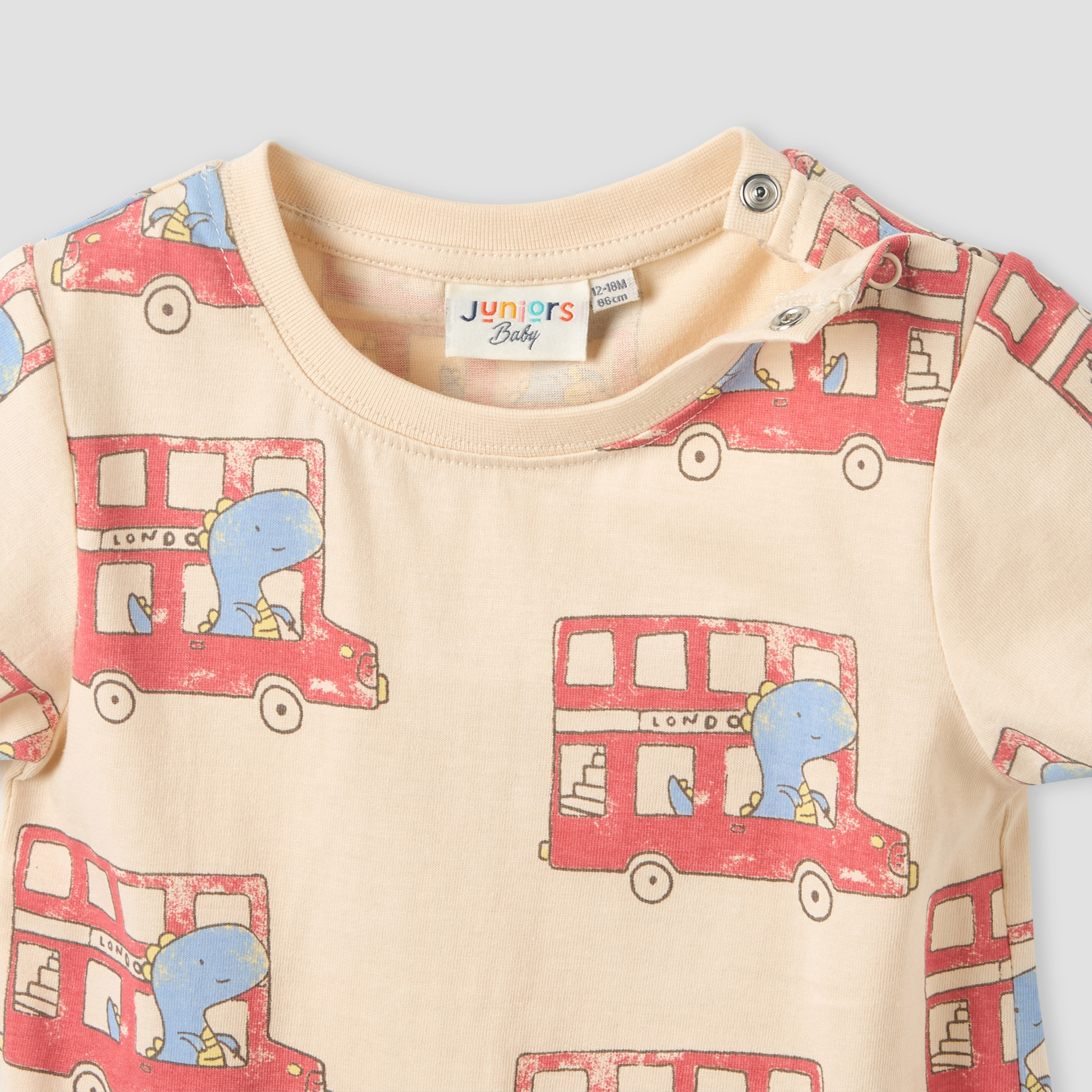 Juniors Crew Neck Short Sleeves T-shirt with Dinosaur Bus Print-baby-boys-clothing-tshirtsandpolos-image-4