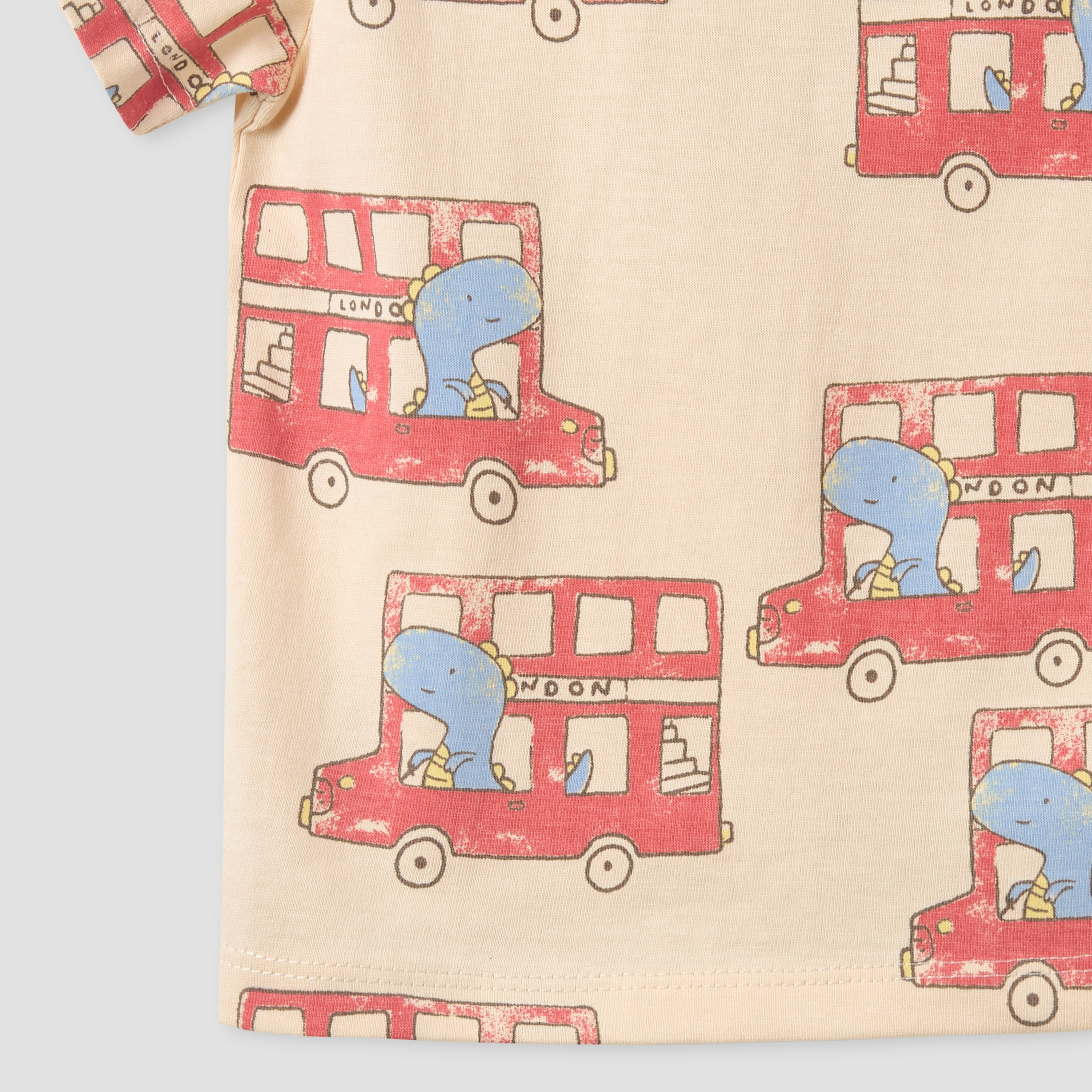 Juniors Crew Neck Short Sleeves T-shirt with Dinosaur Bus Print-baby-boys-clothing-tshirtsandpolos-image-5