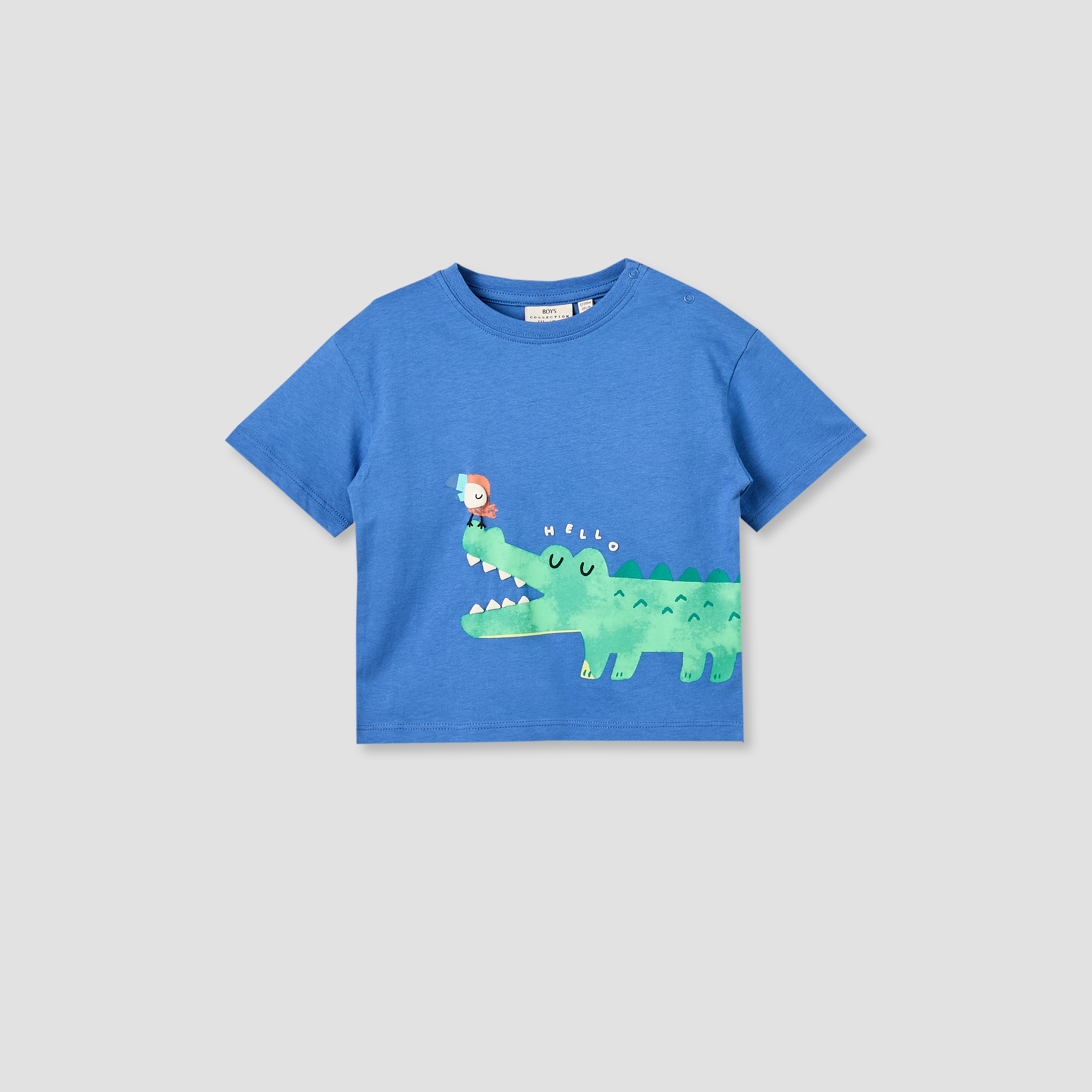 Juniors Crew Neck Short Sleeves T-shirt with Alligator Print-baby-boys-clothing-tshirtsandpolos-image-2