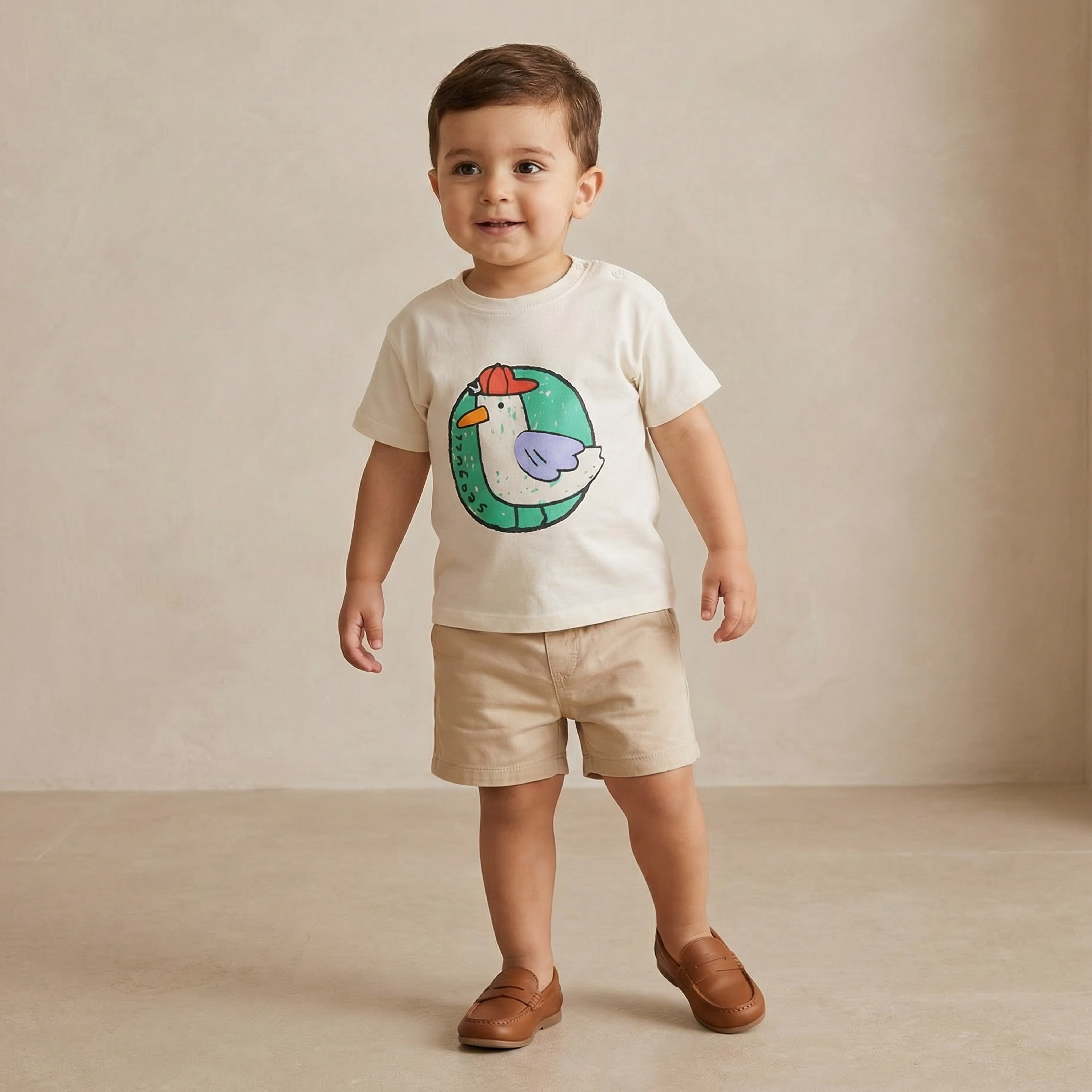 Juniors Crew Neck Short Sleeves T-shirt with Seagull Print-baby-boys-clothing-tshirtsandpolos-image-1