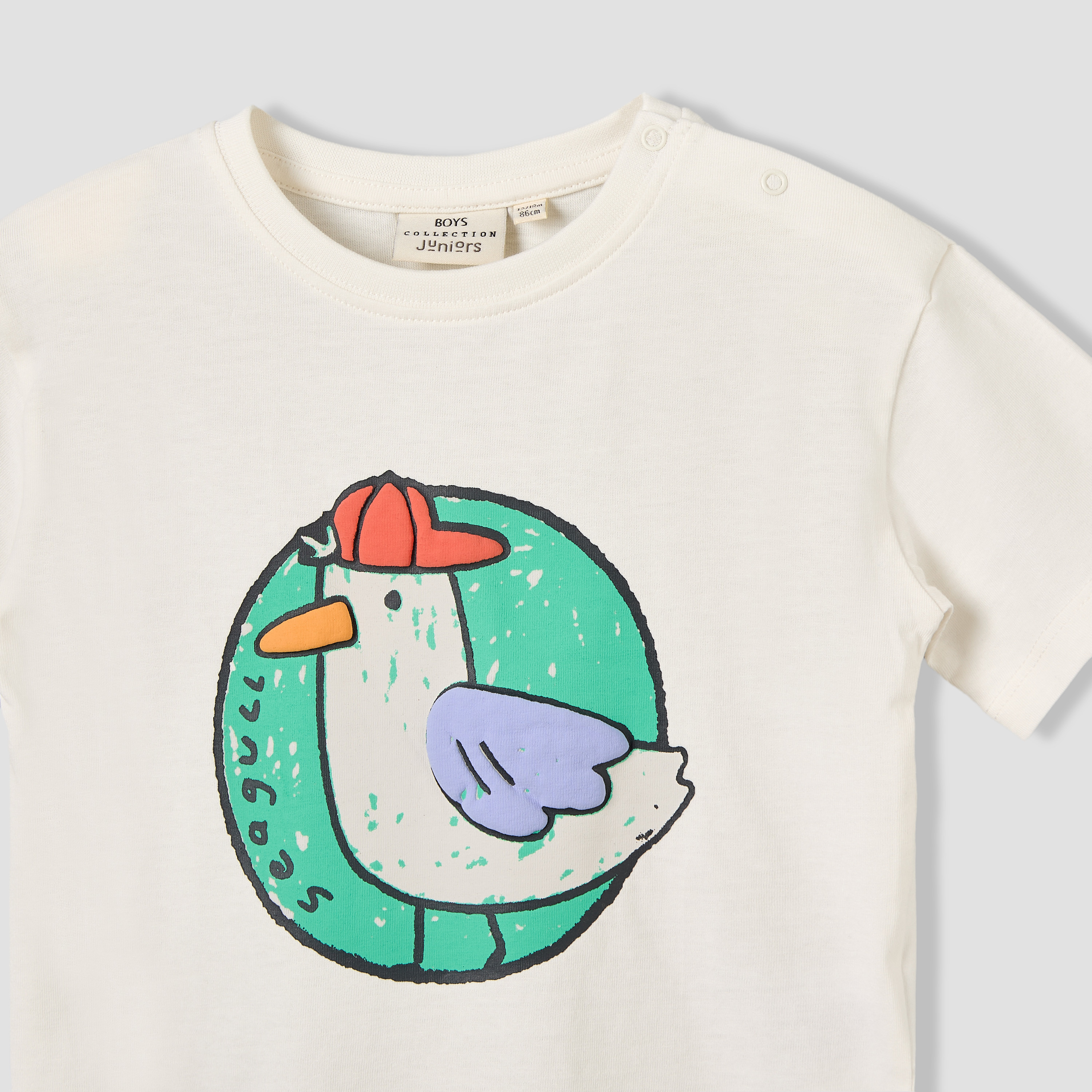 Juniors Crew Neck Short Sleeves T-shirt with Seagull Print-baby-boys-clothing-tshirtsandpolos-image-4