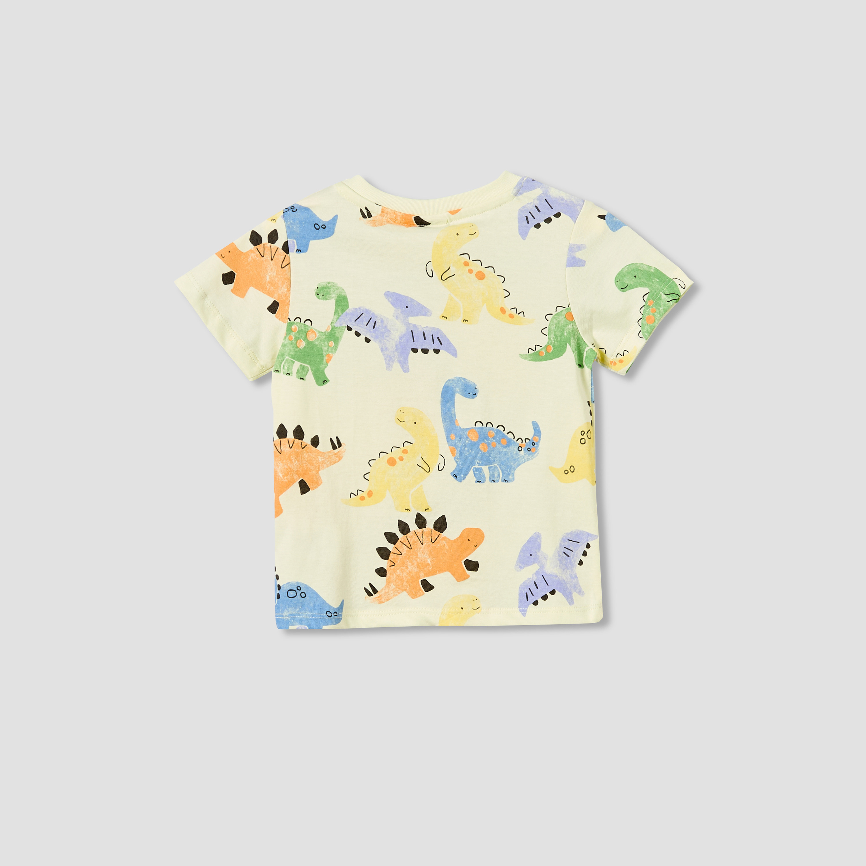 Juniors Crew Neck Short Sleeves T-shirt with Dinosaur Print-baby-boys-clothing-tshirtsandpolos-image-3
