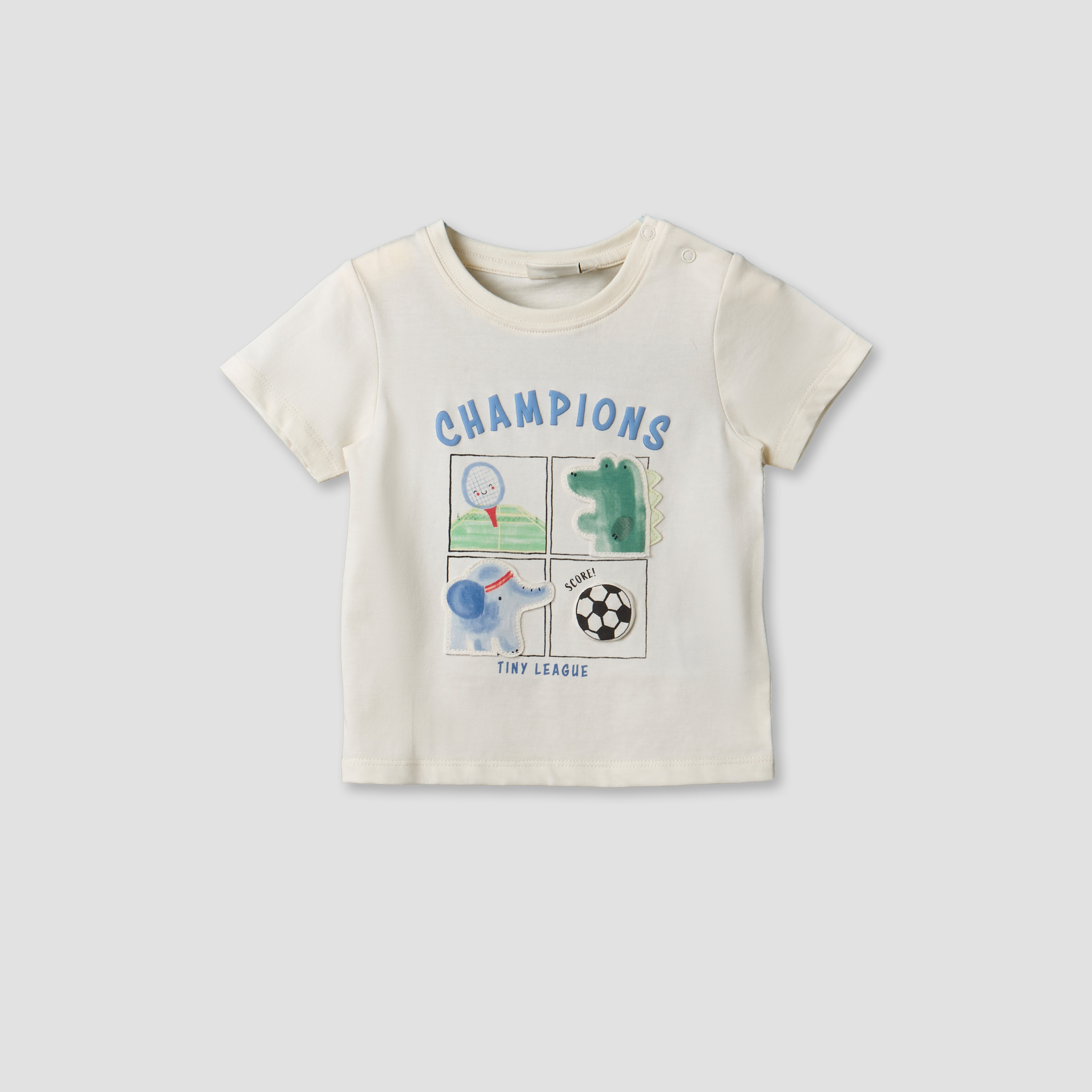 Pack of 3 Juniors Crew Neck Short Sleeves T-shirt with Fun Print-baby-boys-clothing-tshirtsandpolos-image-4