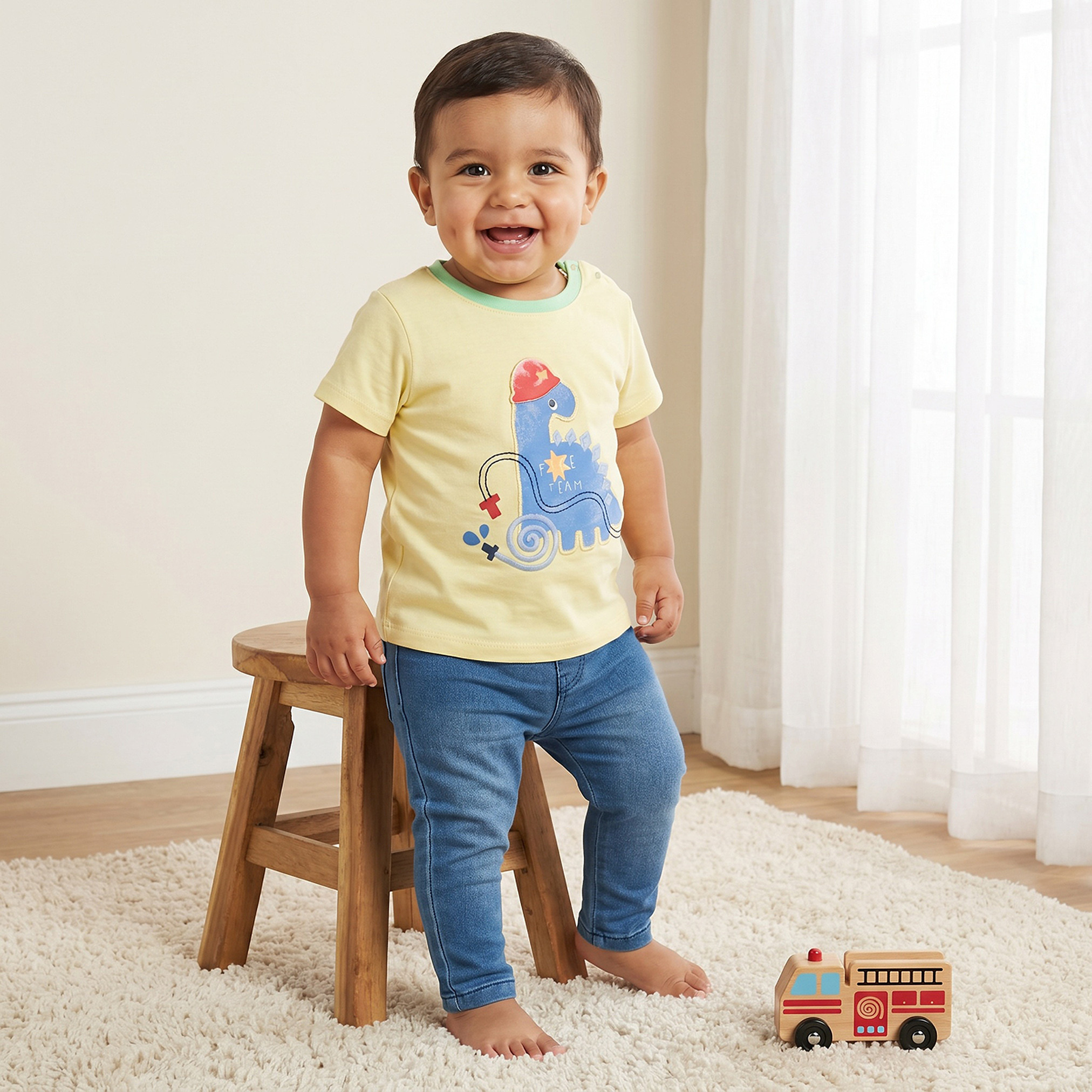 Pack of 3 Juniors Crew Neck Short Sleeves T-shirt with Applique Accent-baby-boys-clothing-tshirtsandpolos-image-2