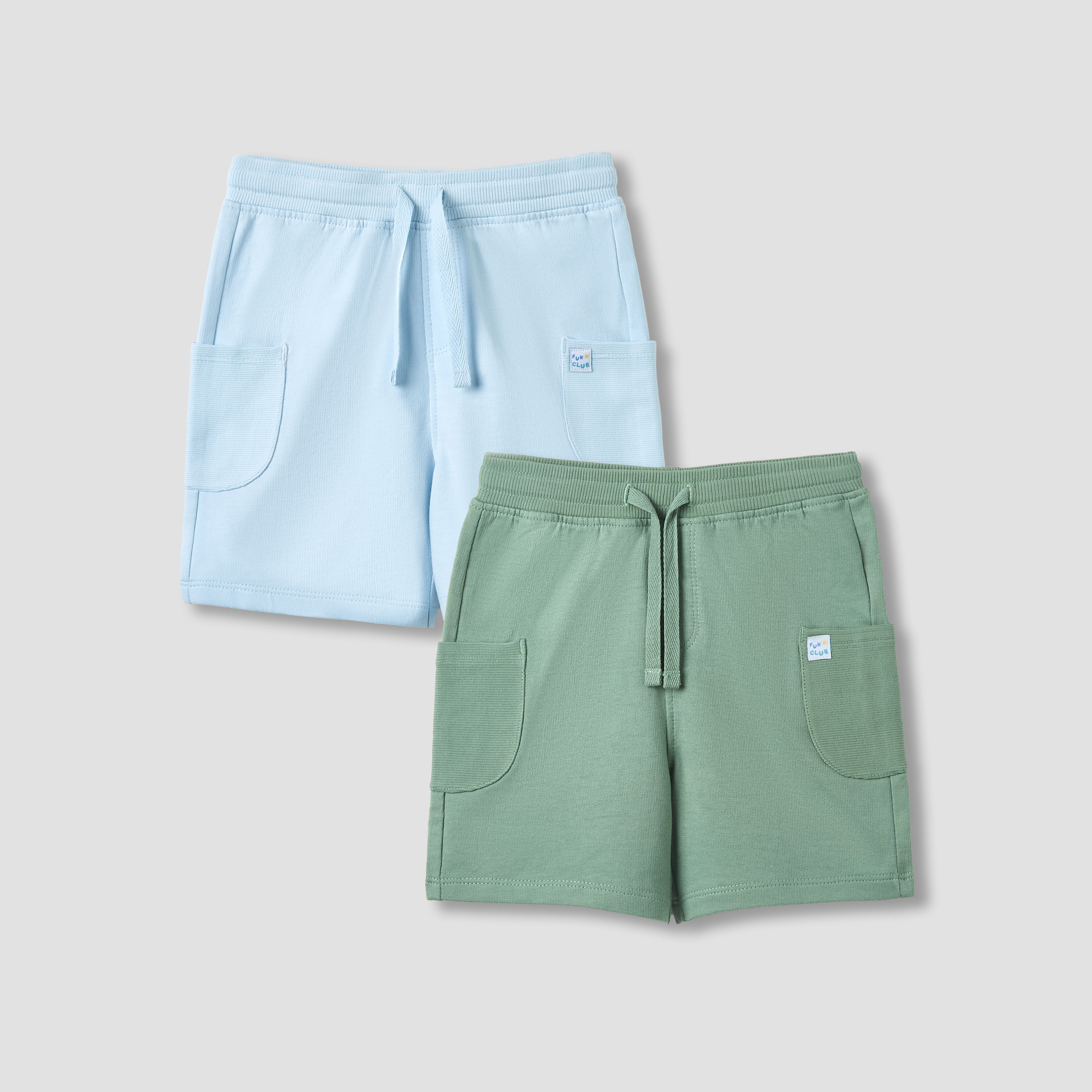 Juniors Drawstring Waist Shorts with Pocket, Set of 2-baby-boys-clothing-bottoms-shorts-image-1