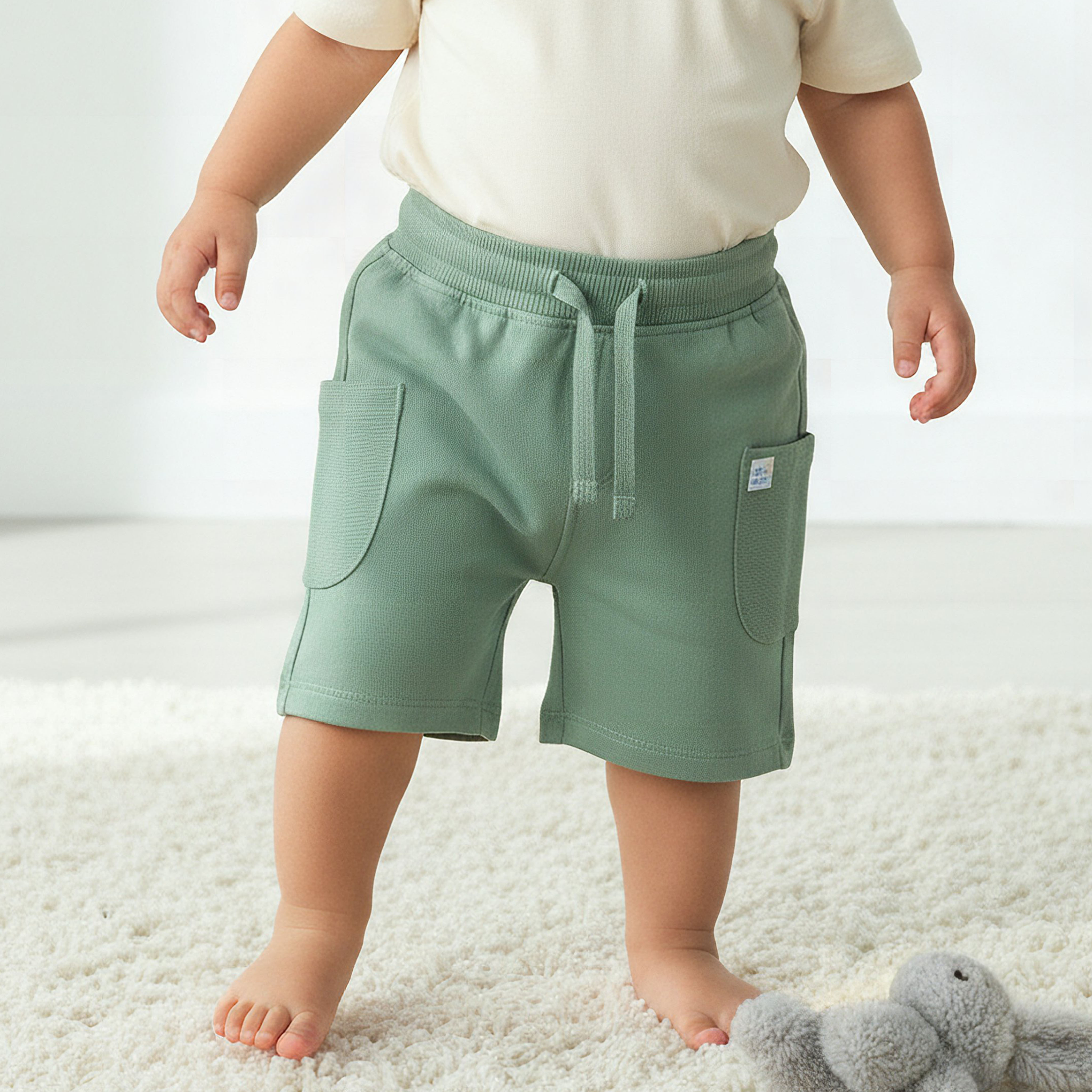 Juniors Drawstring Waist Shorts with Pocket, Set of 2-baby-boys-clothing-bottoms-shorts-image-2
