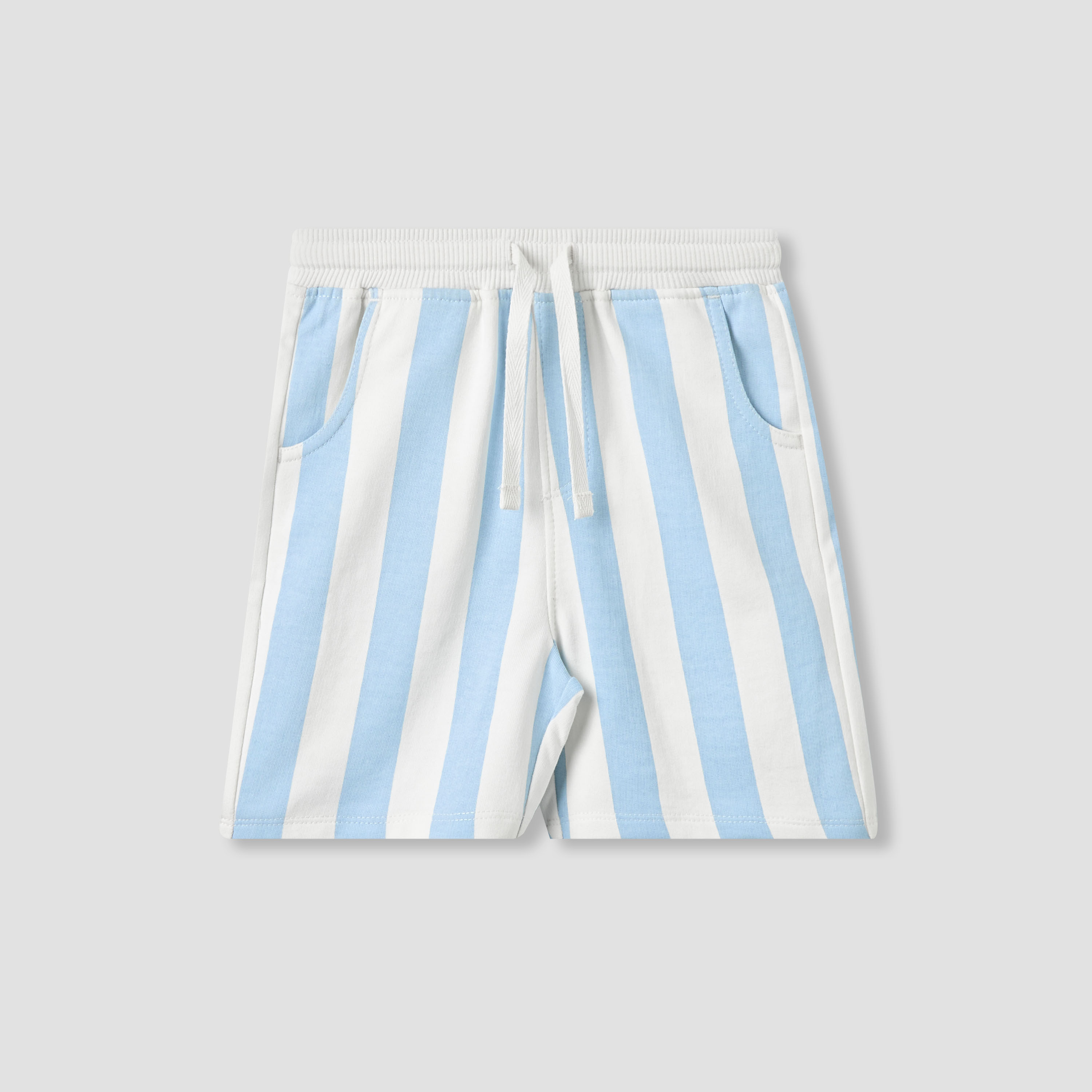 Juniors Drawstring Waist Shorts with Stripes-baby-boys-clothing-bottoms-shorts-image-2