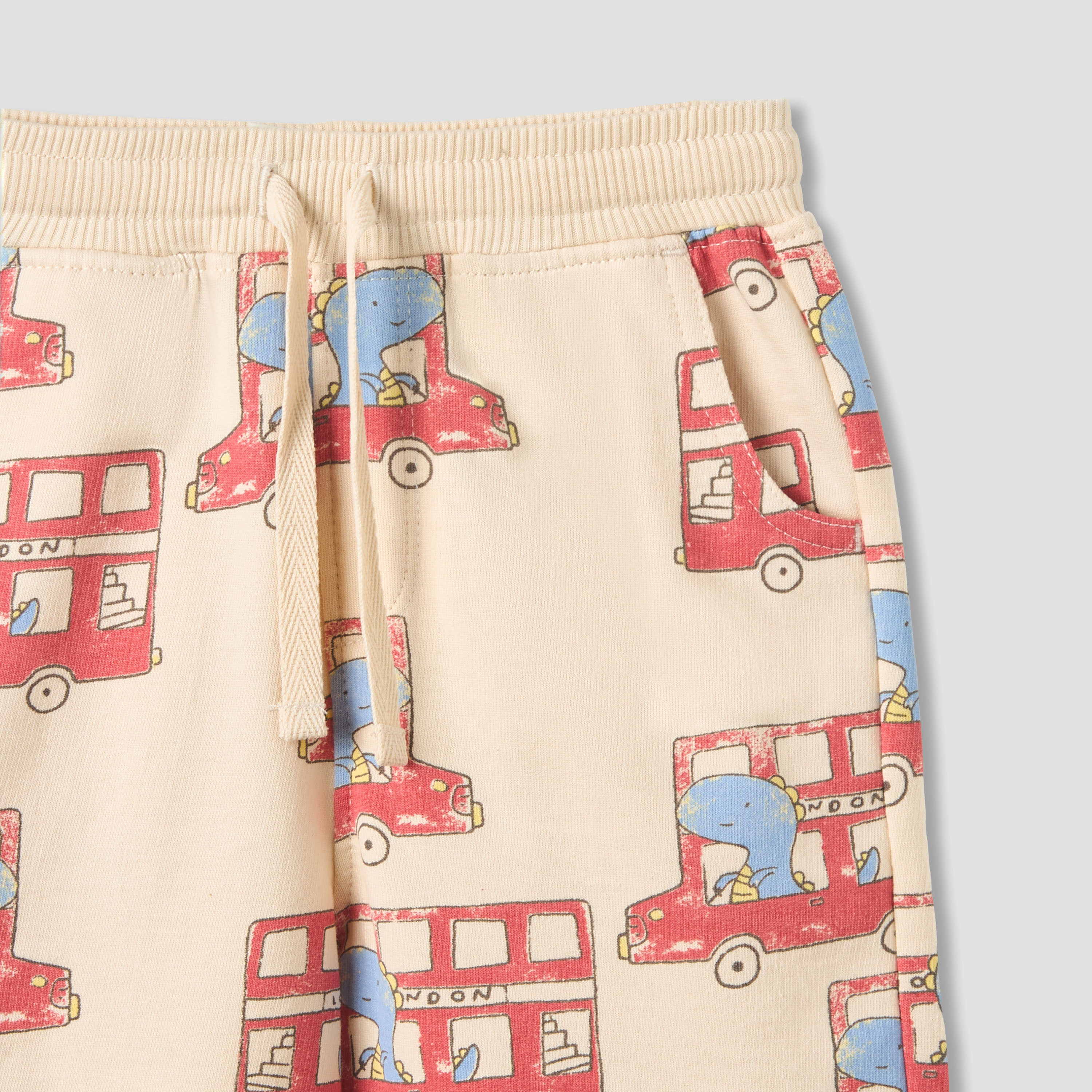Juniors Drawstring Waist Shorts with Dinosaur Print-baby-boys-clothing-bottoms-shorts-image-4