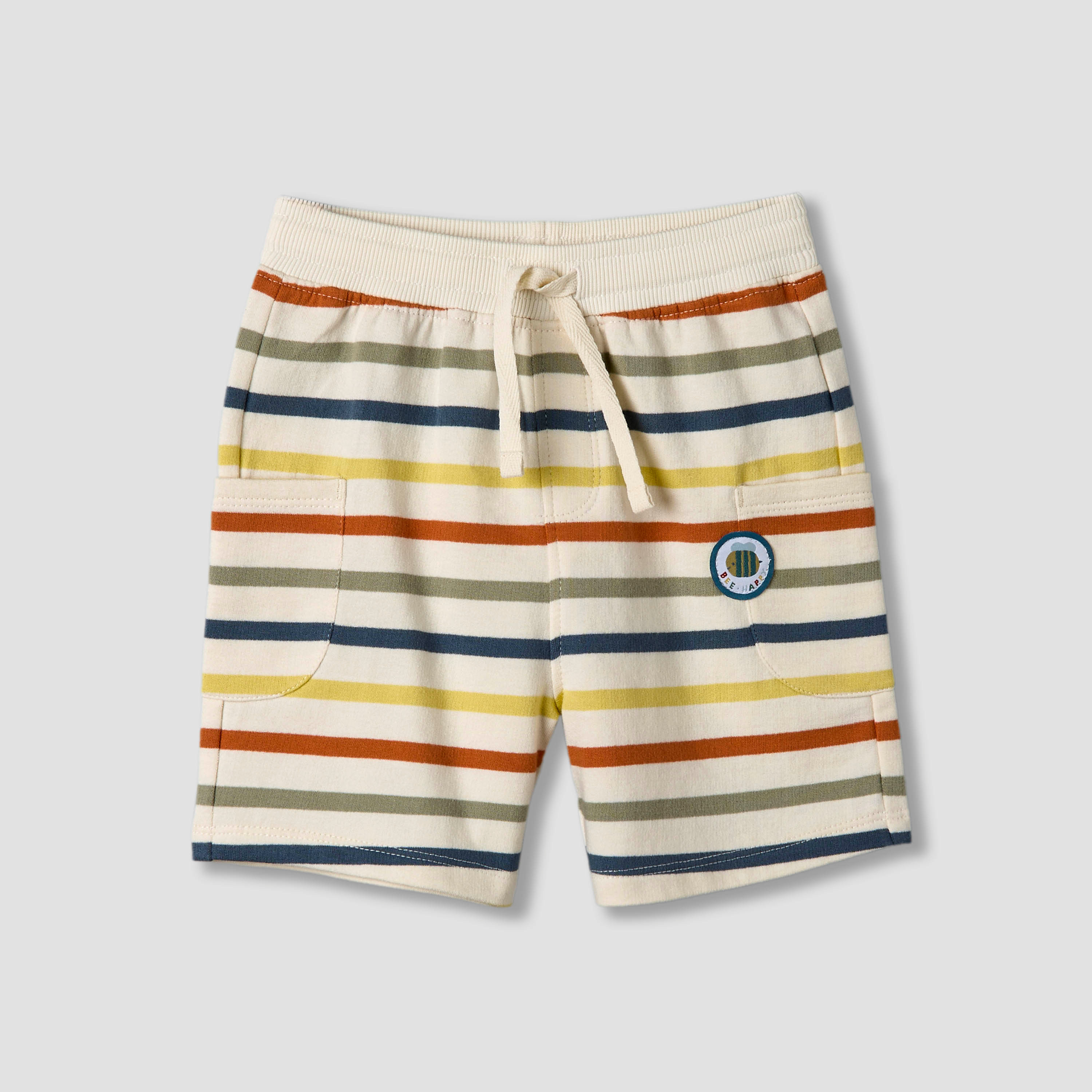 Set of 2 Juniors Elasticated Waistband Shorts with Pockets-baby-boys-clothing-bottoms-shorts-image-4