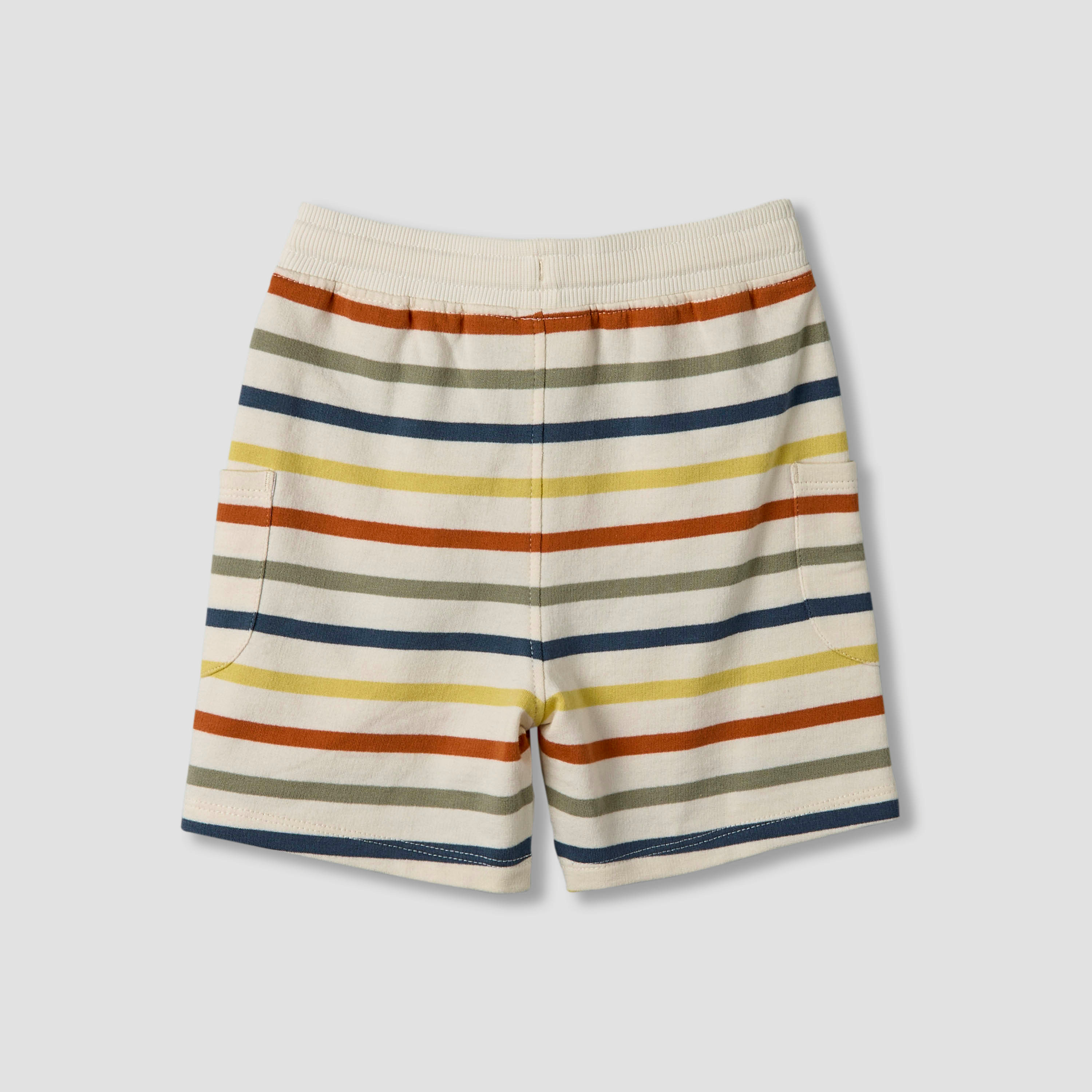Set of 2 Juniors Elasticated Waistband Shorts with Pockets-baby-boys-clothing-bottoms-shorts-image-5