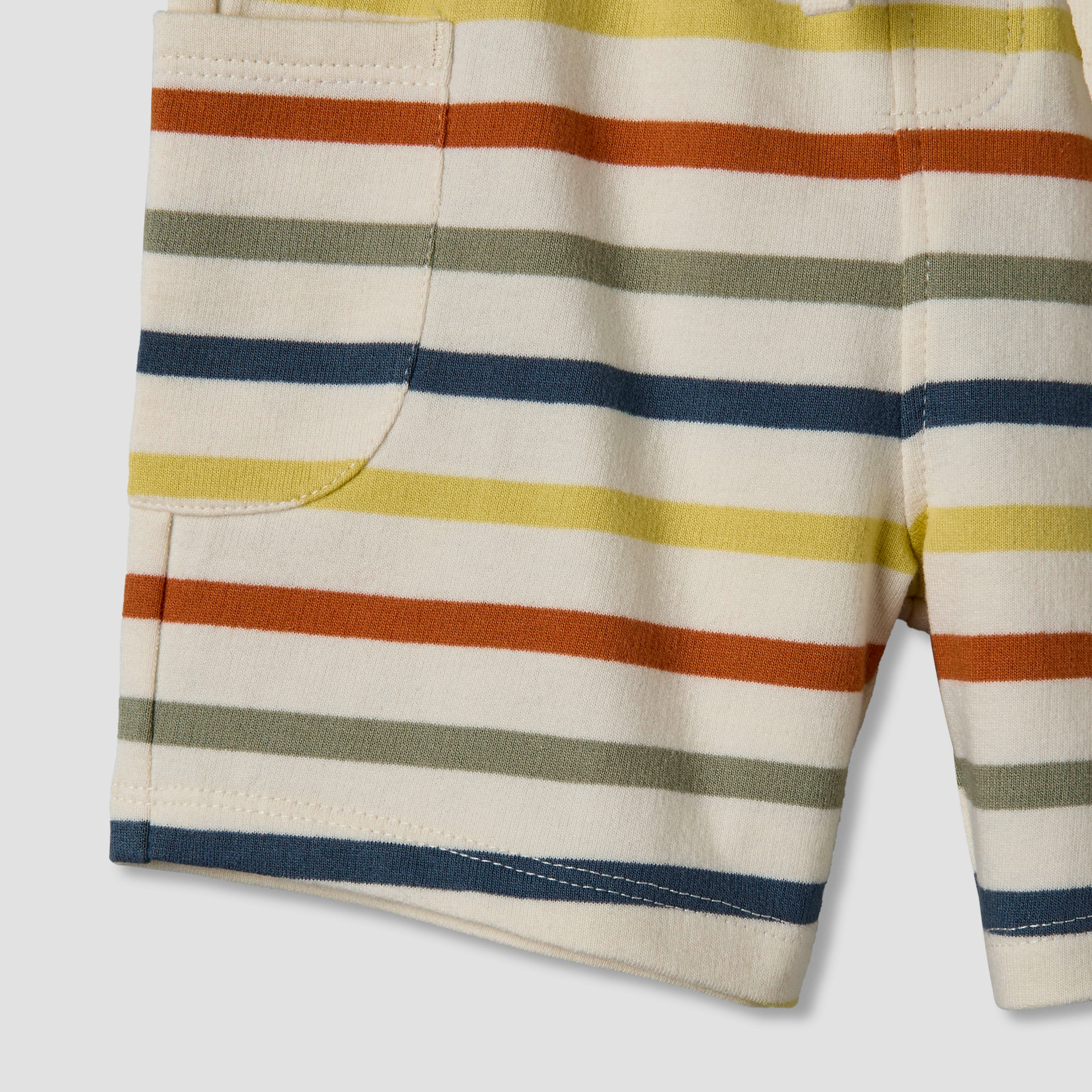 Set of 2 Juniors Elasticated Waistband Shorts with Pockets-baby-boys-clothing-bottoms-shorts-image-7