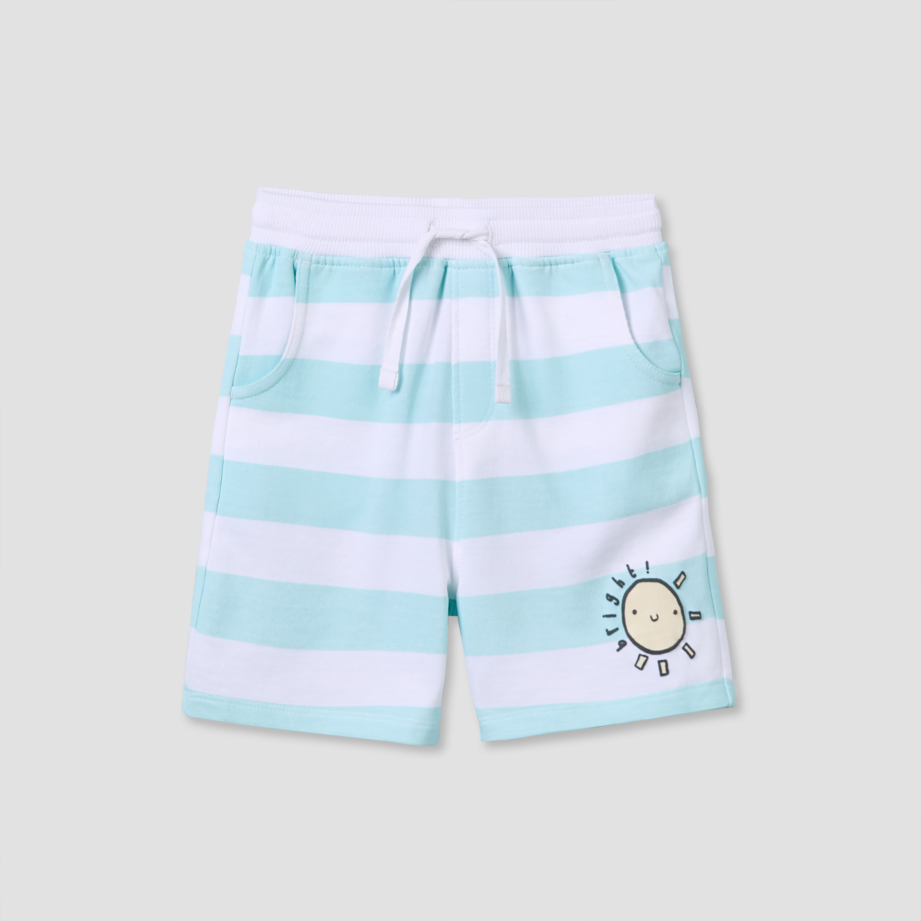 Juniors Drawstring Waist Shorts with Stripes-baby-boys-clothing-bottoms-shorts-image-2