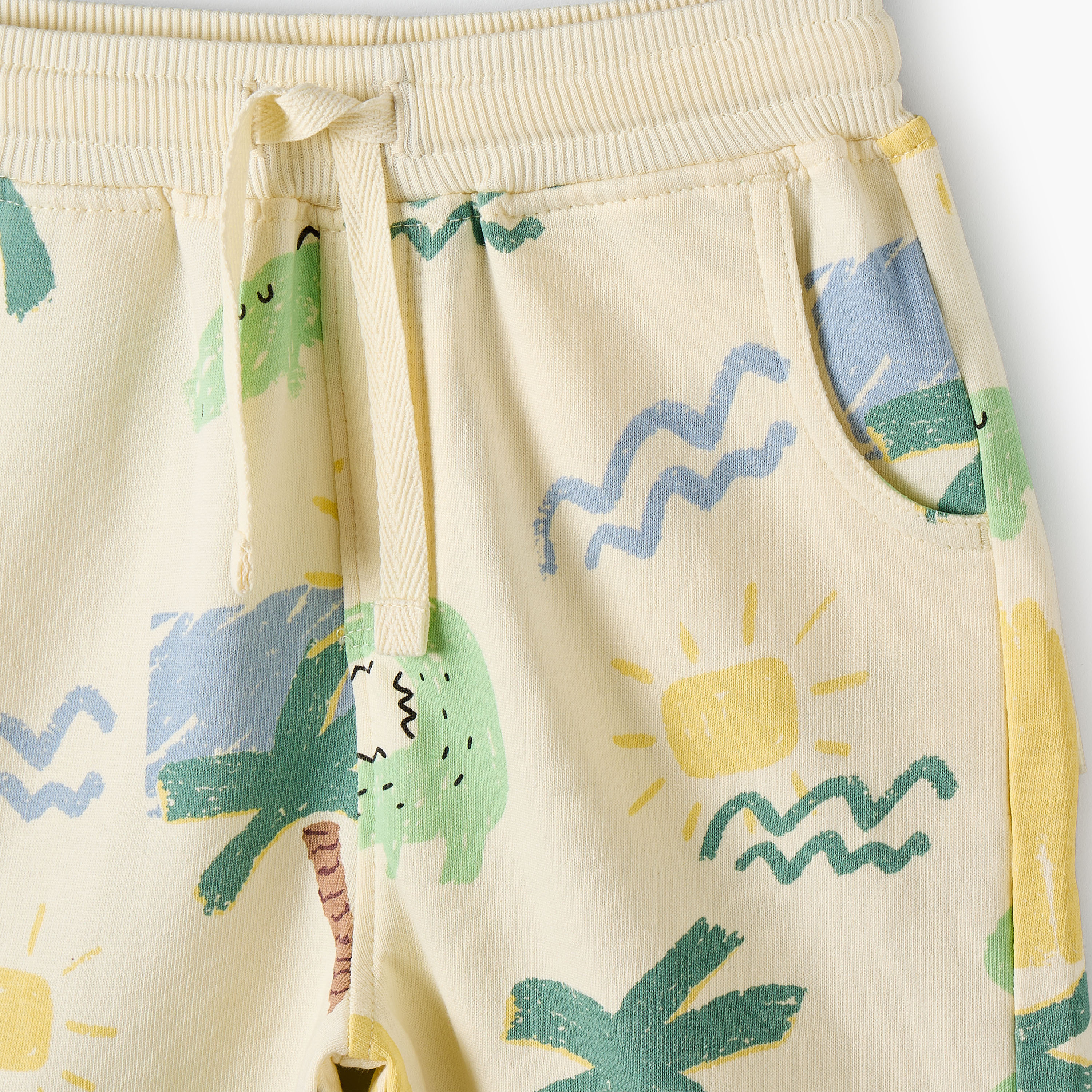 Juniors Elasticated Drawstring Waist Shorts with Alligator Print-baby-boys-clothing-bottoms-shorts-image-4