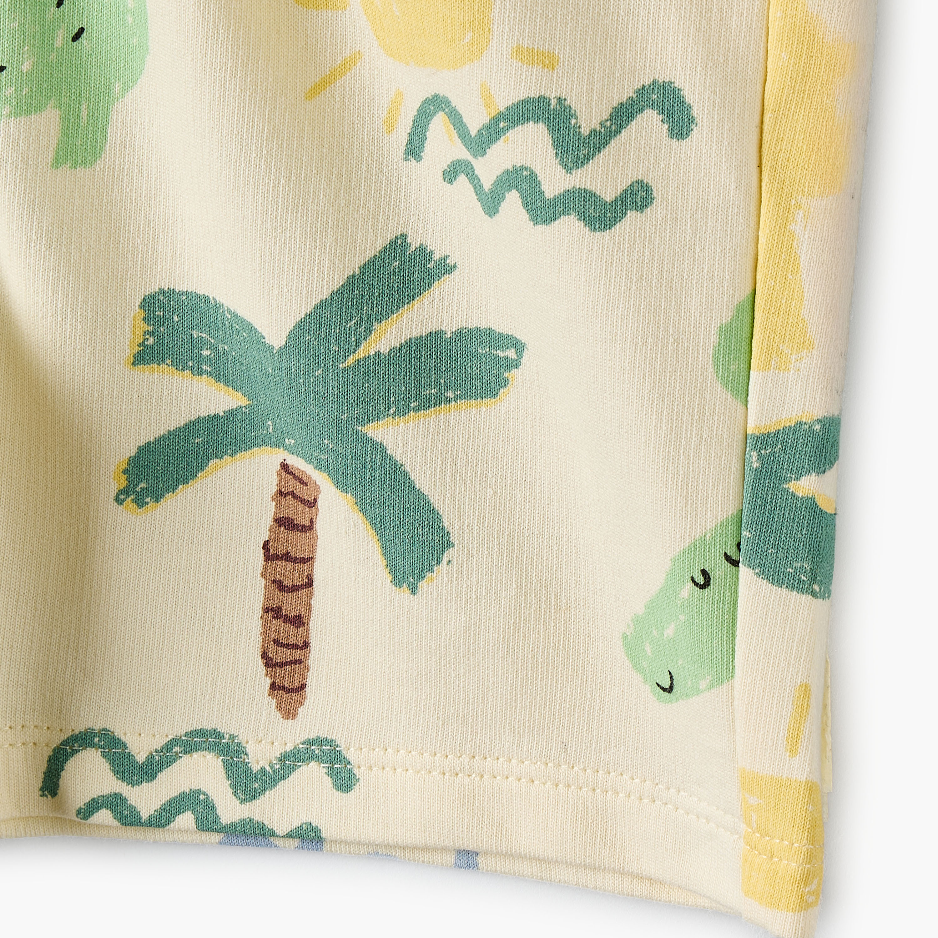 Juniors Elasticated Drawstring Waist Shorts with Alligator Print-baby-boys-clothing-bottoms-shorts-image-5