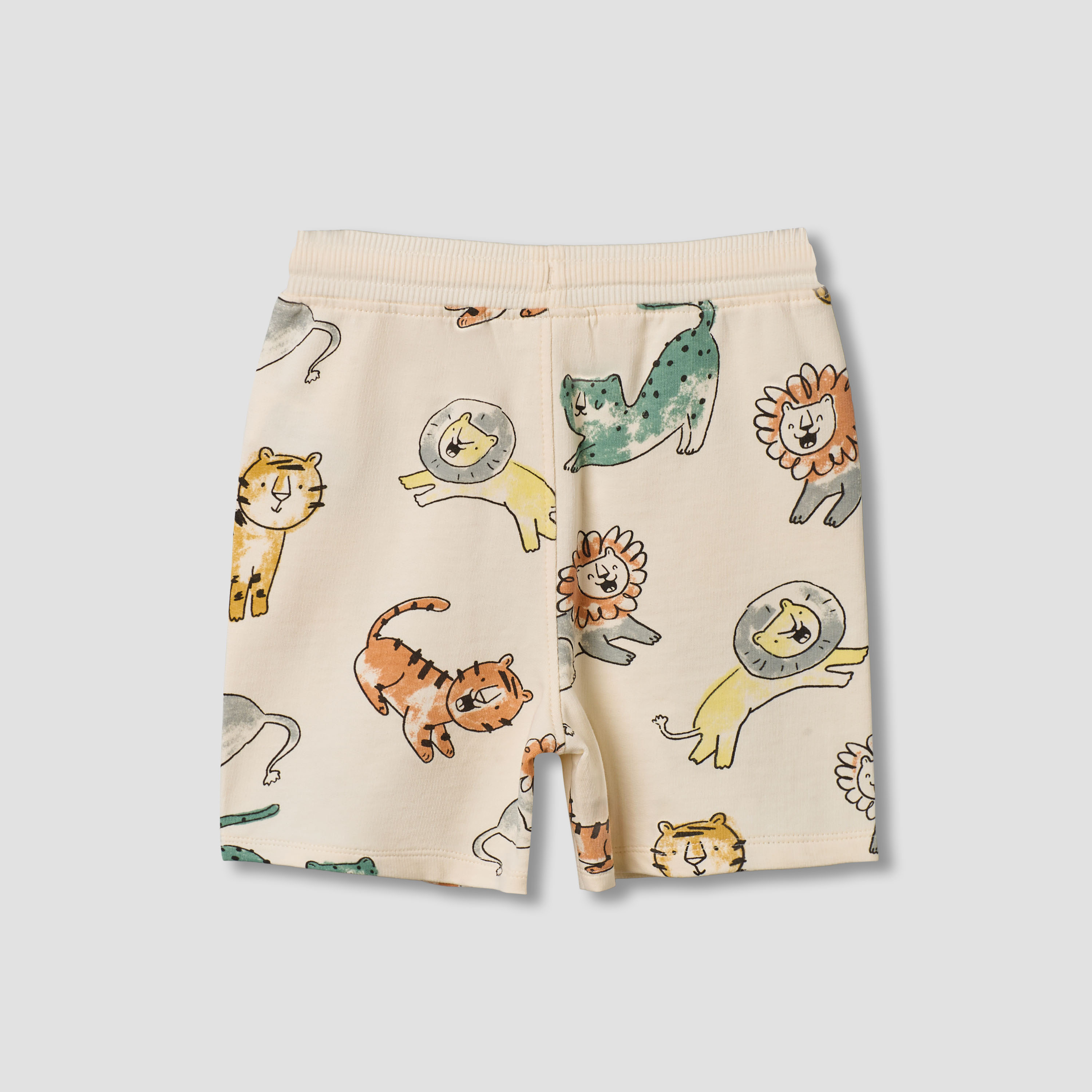 Juniors Elasticated Drawstring Waist Shorts with Alligator Print-baby-boys-clothing-bottoms-shorts-image-3