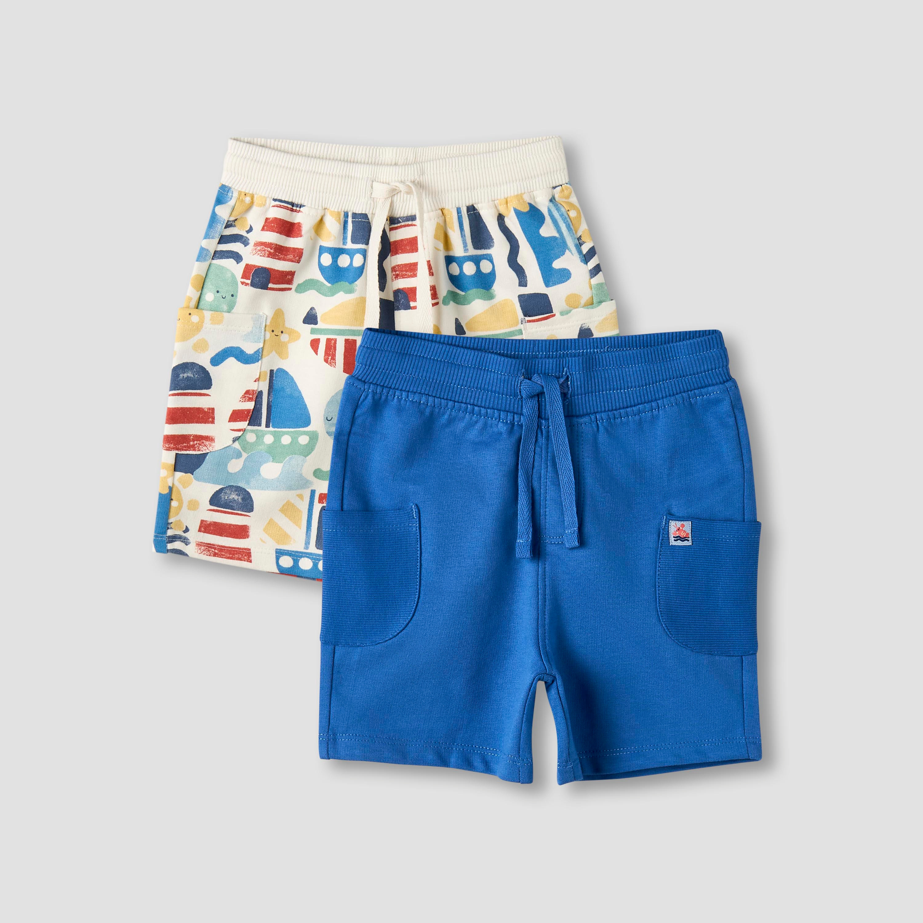 شورتات بجيوب ورباط على الخصر من جونيورز - عبوة من قطعتين-baby-boys-clothing-bottoms-shorts-image-7