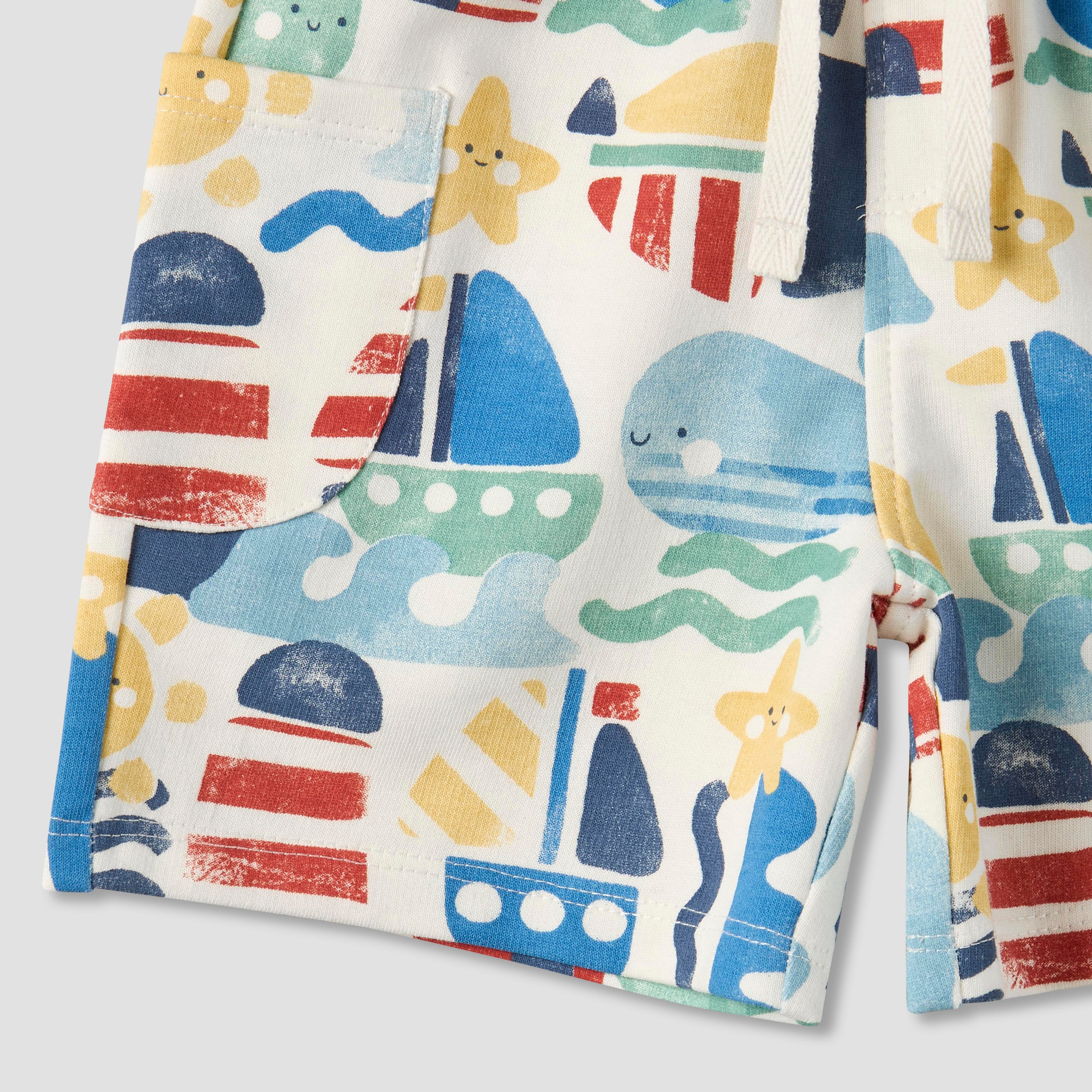 شورتات بجيوب ورباط على الخصر من جونيورز - عبوة من قطعتين-baby-boys-clothing-bottoms-shorts-image-2