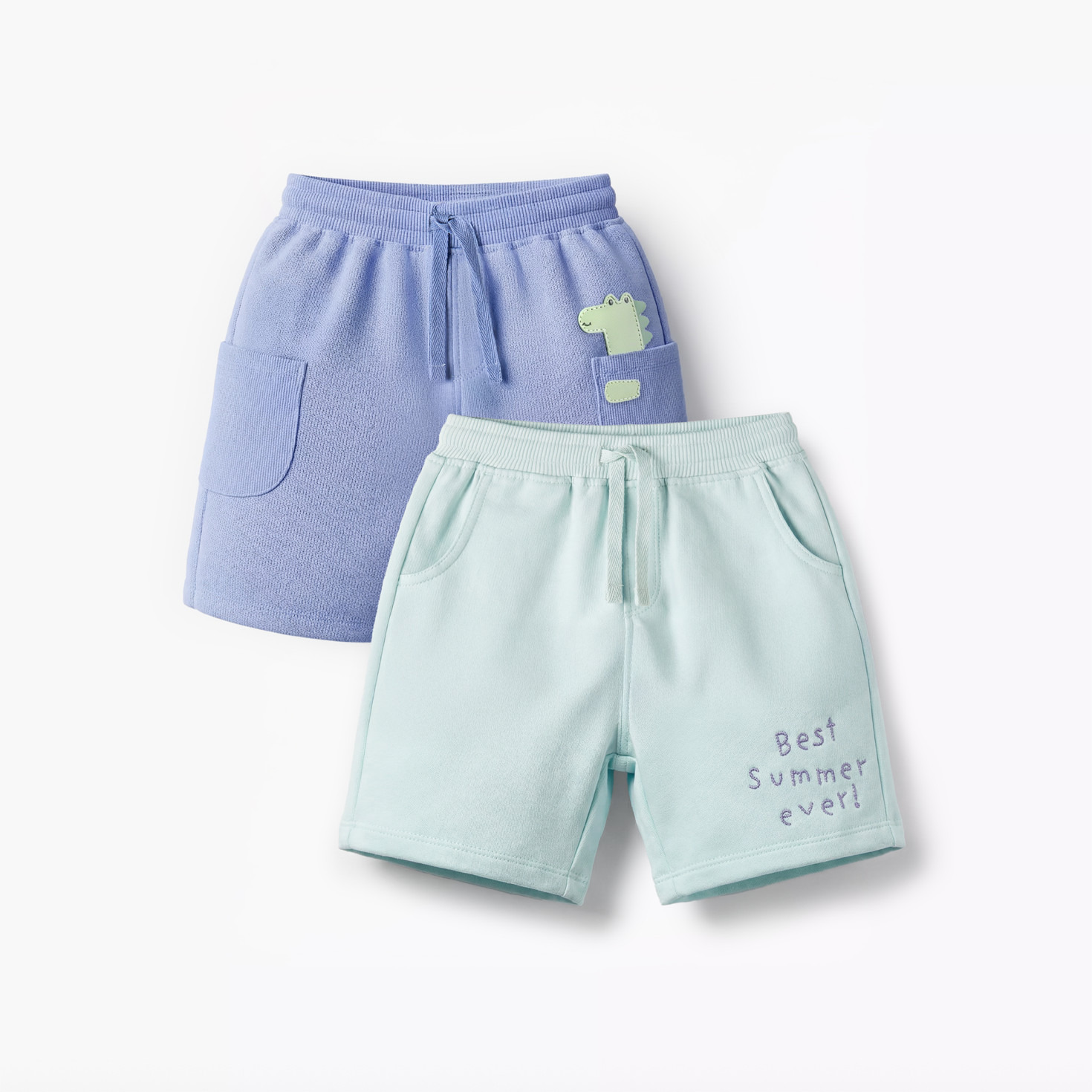 Pack of 2 Juniors Drawstring Waist Shorts with Pockets-boys-clothing-bottoms-shorts-image-1