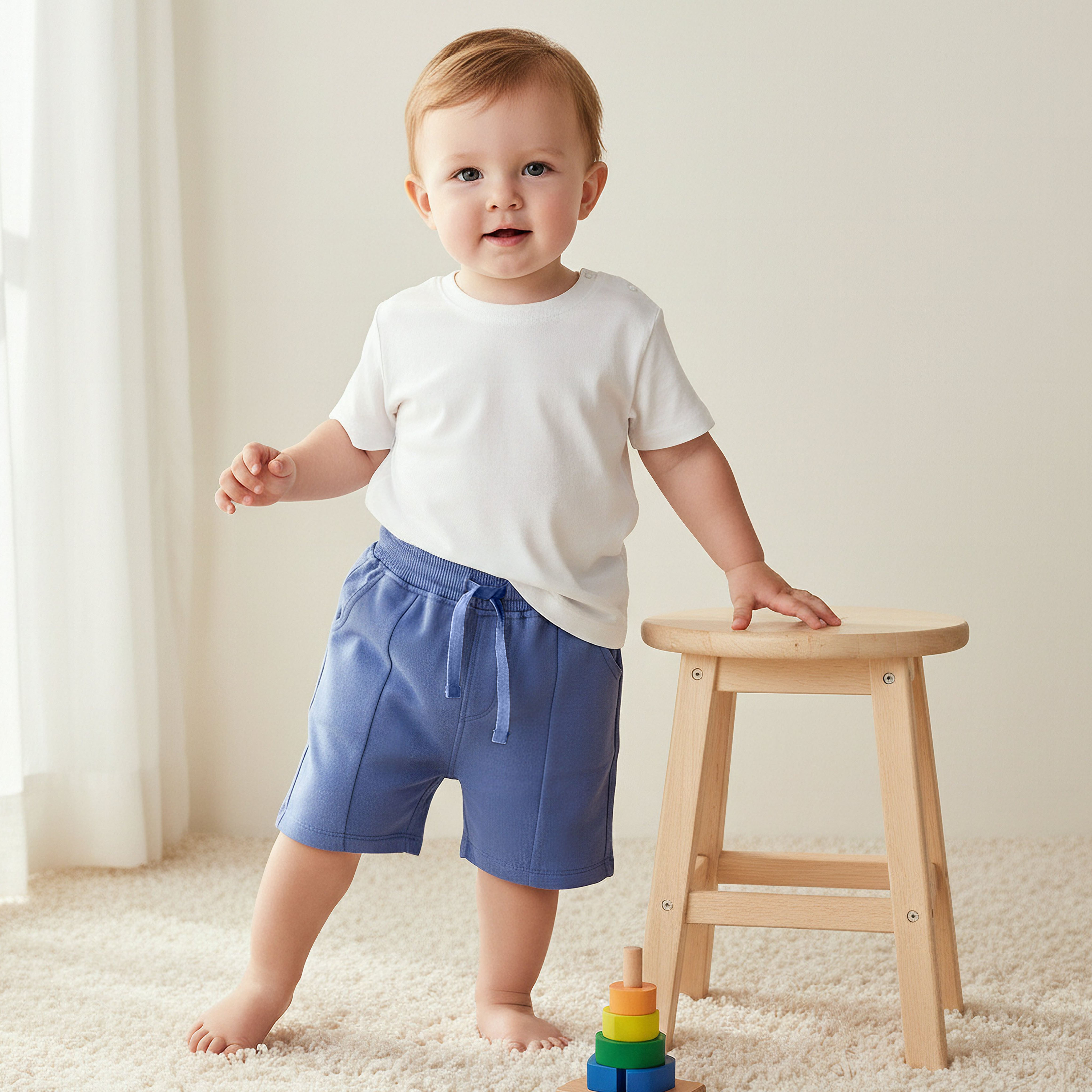 Juniors Drawstring Waist Shorts with Pockets-baby-boys-clothing-bottoms-shorts-image-1