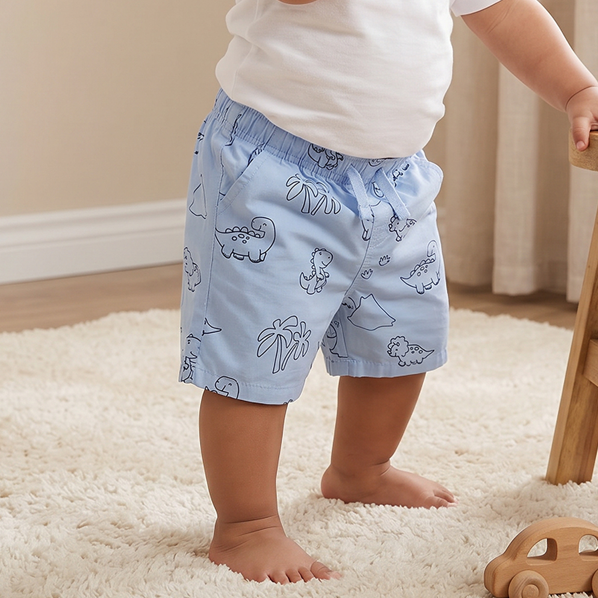 Pack of 2 Juniors Drawstring Waist Shorts with Pockets-baby-boys-clothing-bottoms-shorts-image-1