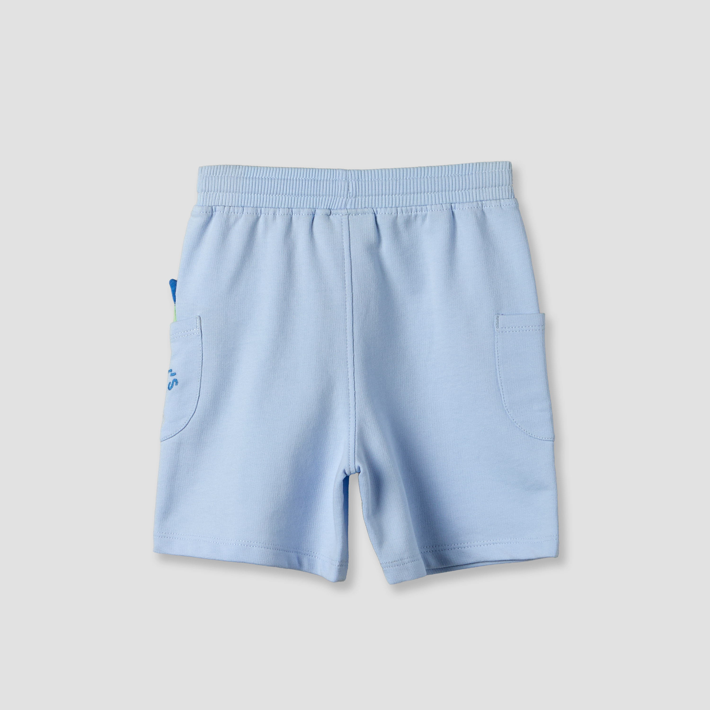 Juniors Knee Length Drawstring Waist Shorts with Dinosaur Applique-baby-boys-clothing-bottoms-shorts-image-3