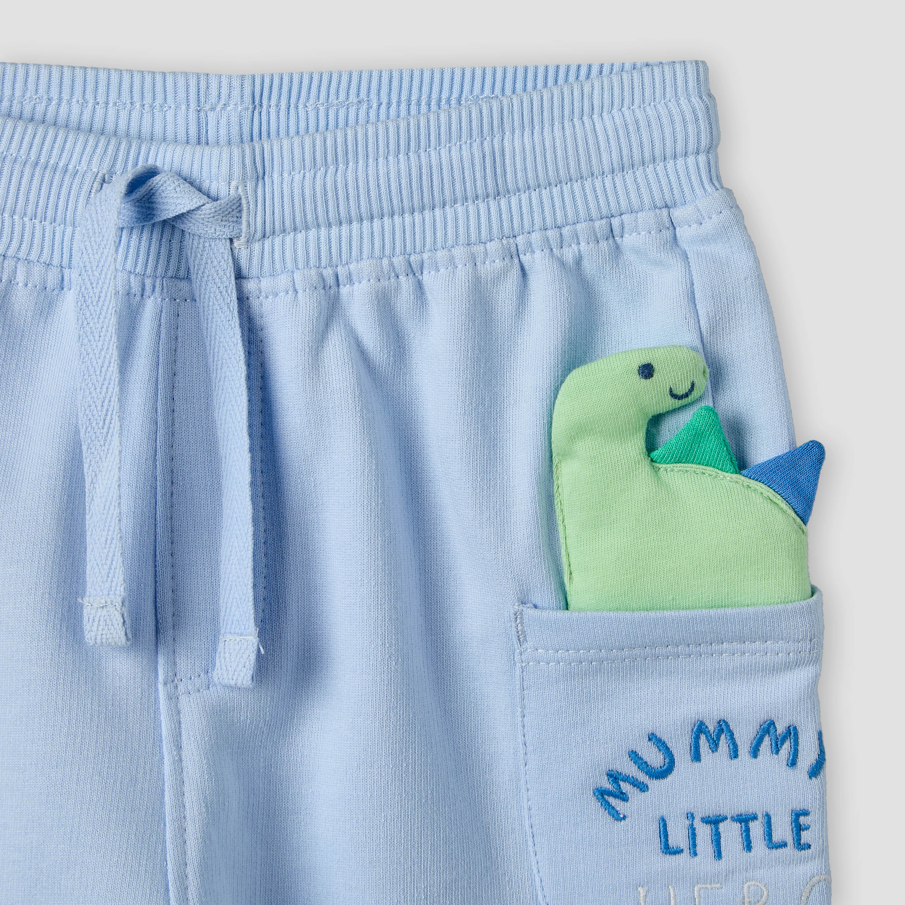 Juniors Knee Length Drawstring Waist Shorts with Dinosaur Applique-baby-boys-clothing-bottoms-shorts-image-5