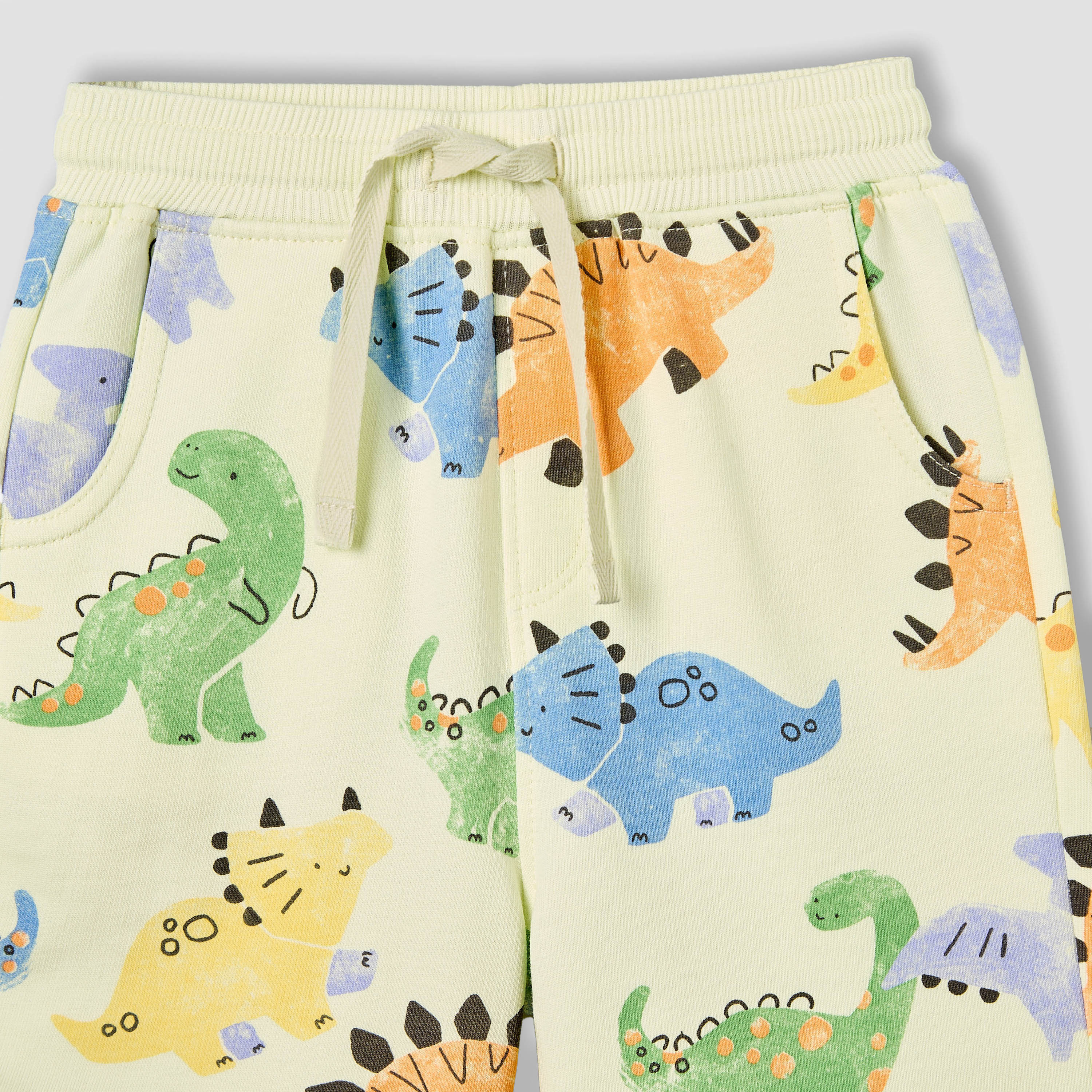 Juniors Drawstring Waist Shorts with Dinosaur Print-baby-boys-clothing-bottoms-shorts-image-4