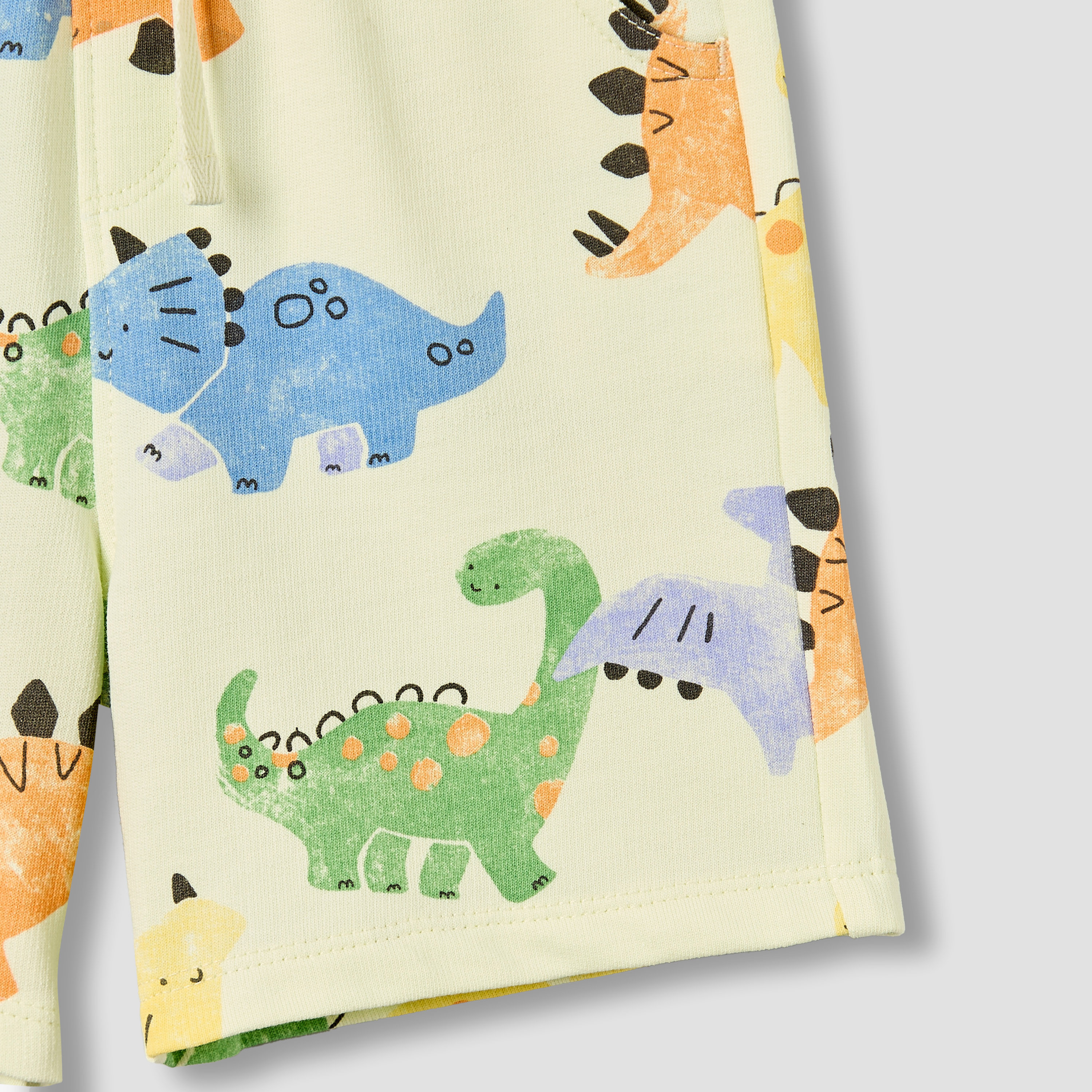 Juniors Drawstring Waist Shorts with Dinosaur Print-baby-boys-clothing-bottoms-shorts-image-5