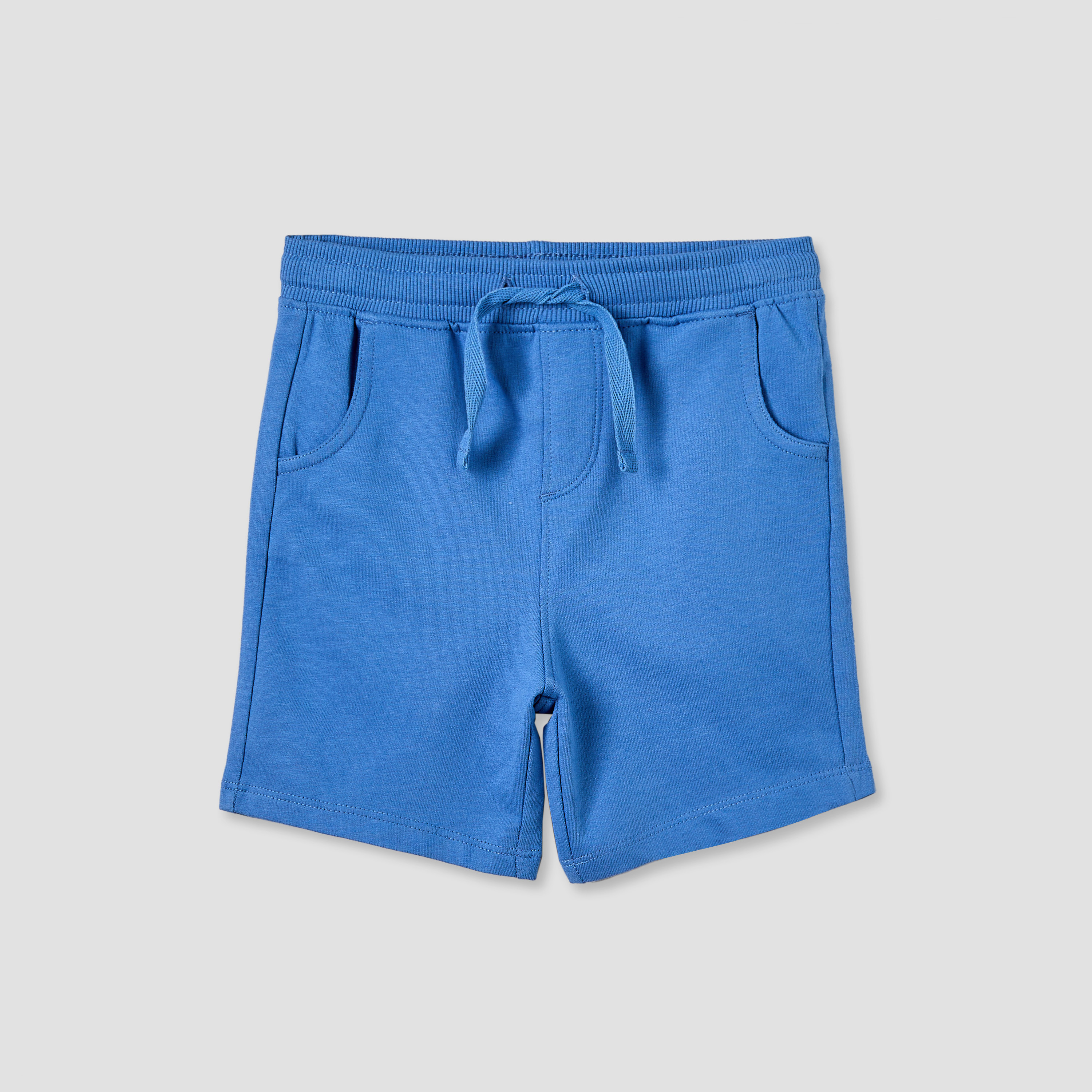 Juniors Knee Length Elasticated Drawstring Waist Shorts with Pockets-baby-boys-clothing-bottoms-shorts-image-2