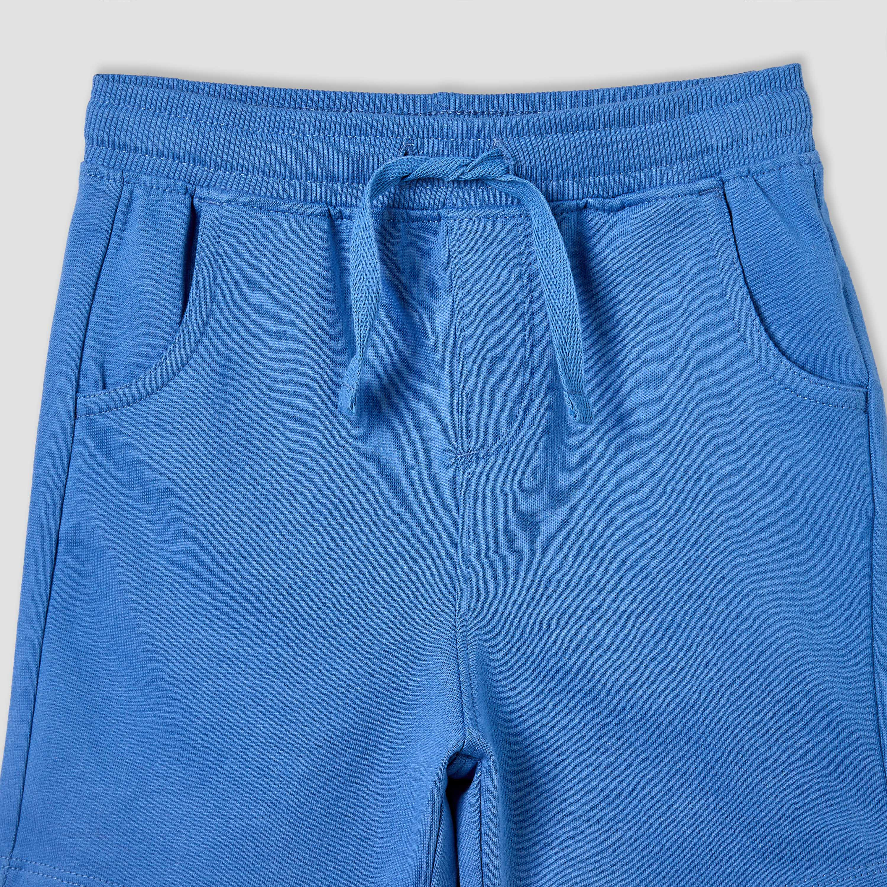 Juniors Knee Length Elasticated Drawstring Waist Shorts with Pockets-baby-boys-clothing-bottoms-shorts-image-4