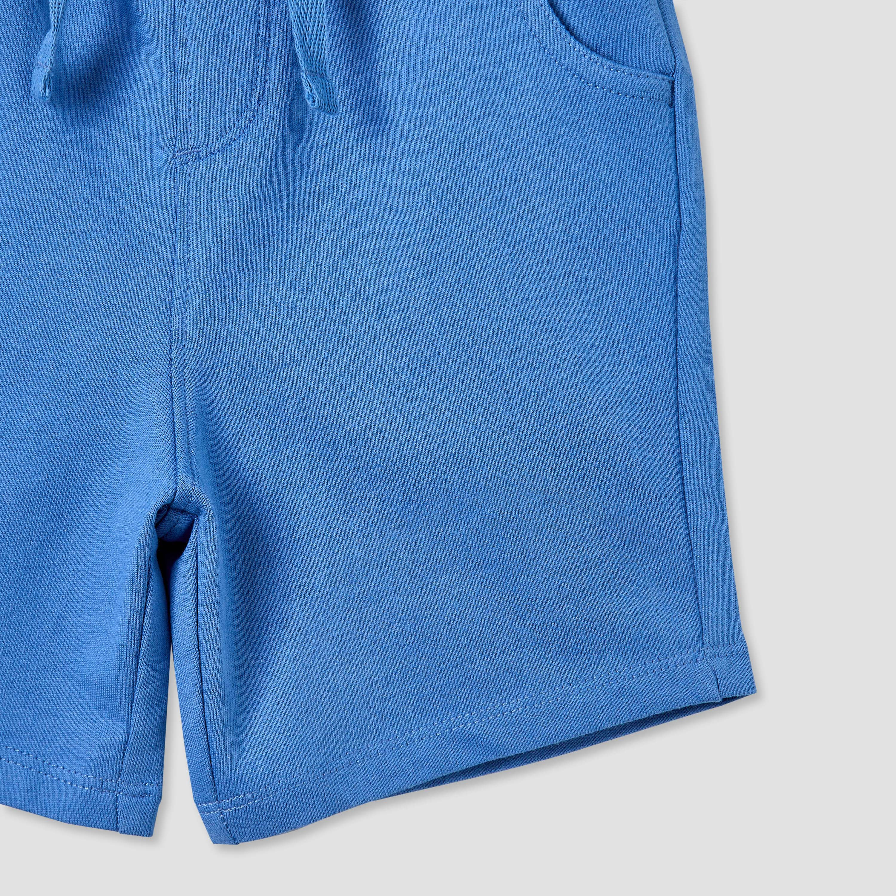 Juniors Knee Length Elasticated Drawstring Waist Shorts with Pockets-baby-boys-clothing-bottoms-shorts-image-5