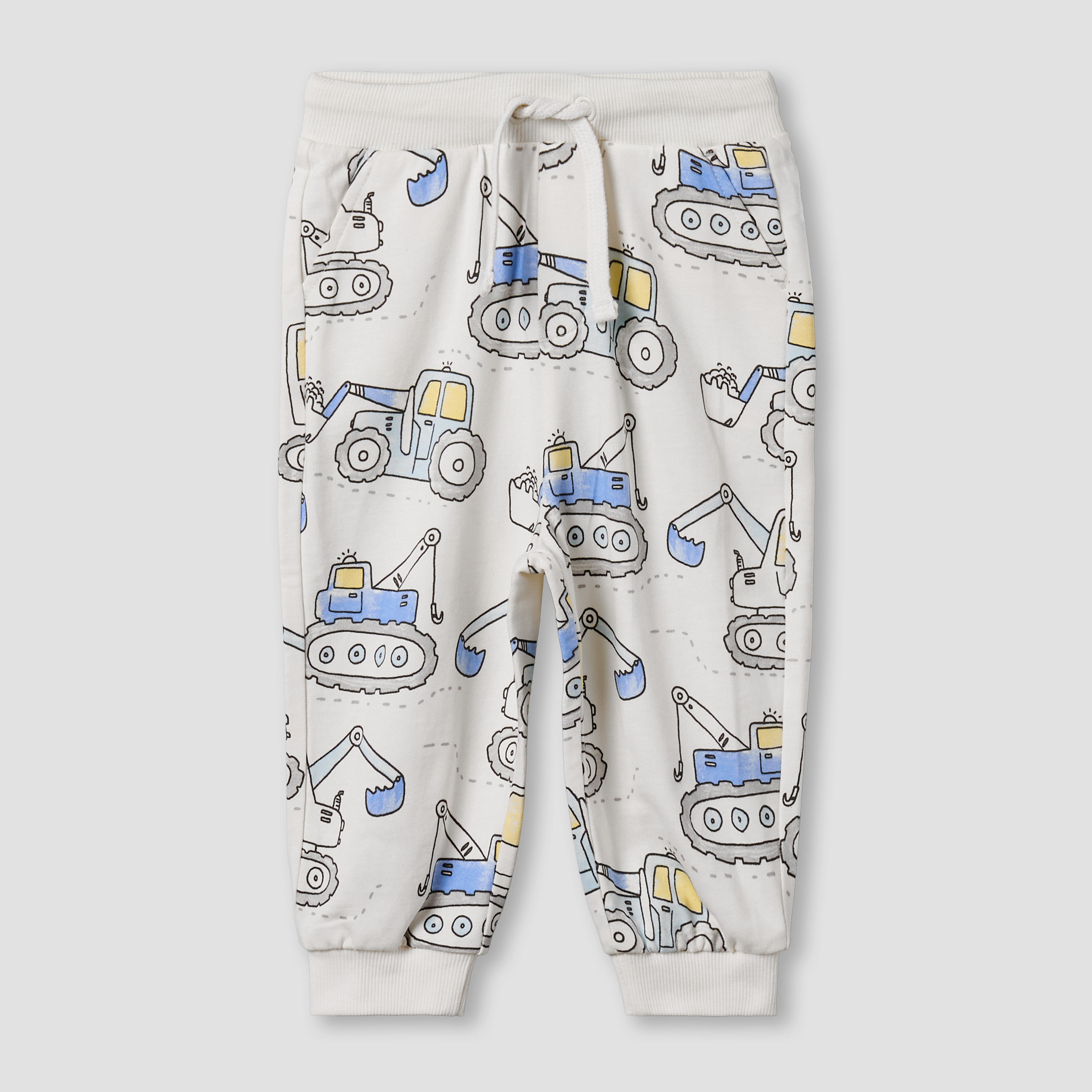 Juniors Drawstring Waist Joggers with Construction Vehicle Print-baby-boys-clothing-bottoms-joggersandtrackpants-image-1